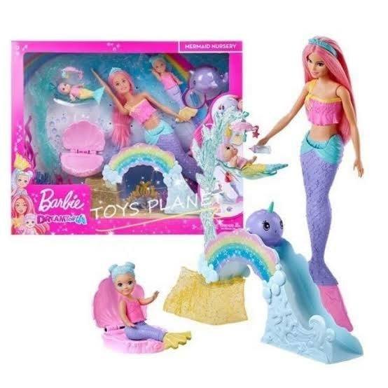Barbie Poupée Sirène – Cheveux Fantaisie, Buste Coquillage, Nageoire Dégradée – Jouet Dès 3 Ans HRR05