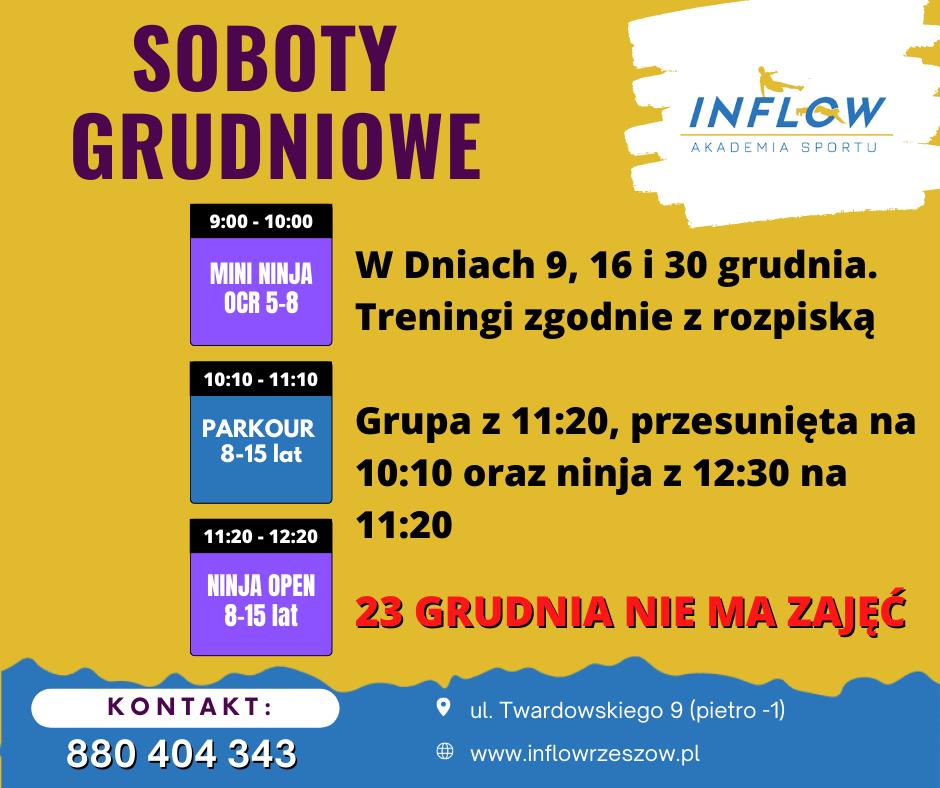 SOBOTNIE ZAJĘCIA W... - InFlow Rzeszów Akademia Sportu