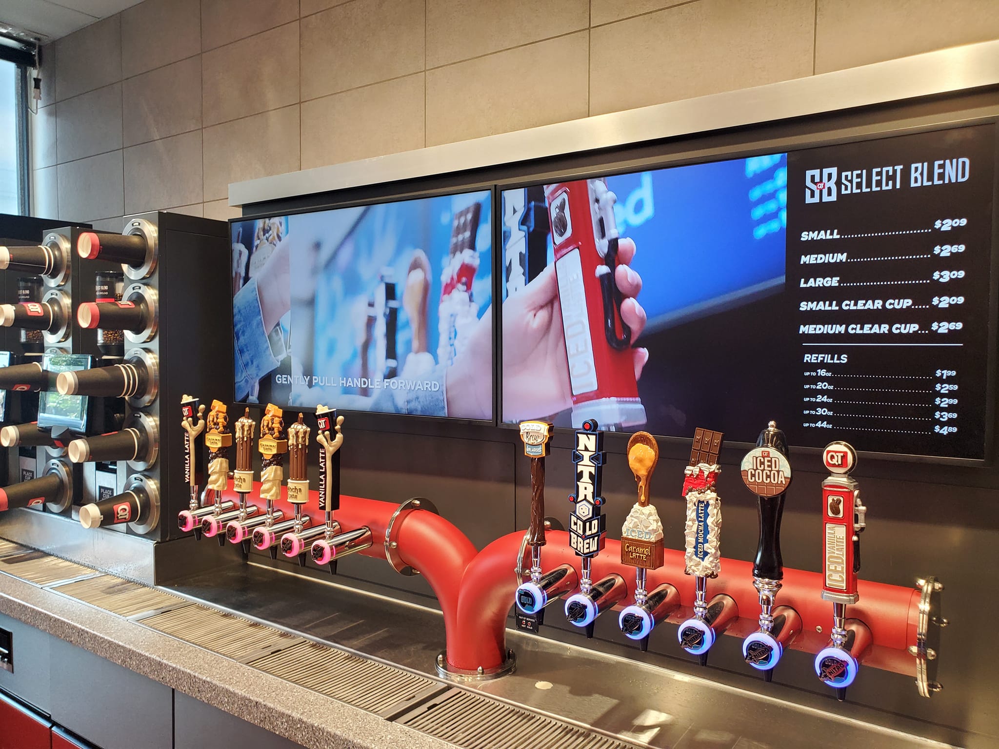 QuikTrip's new coffee tap bar in Lawrence, Kansas