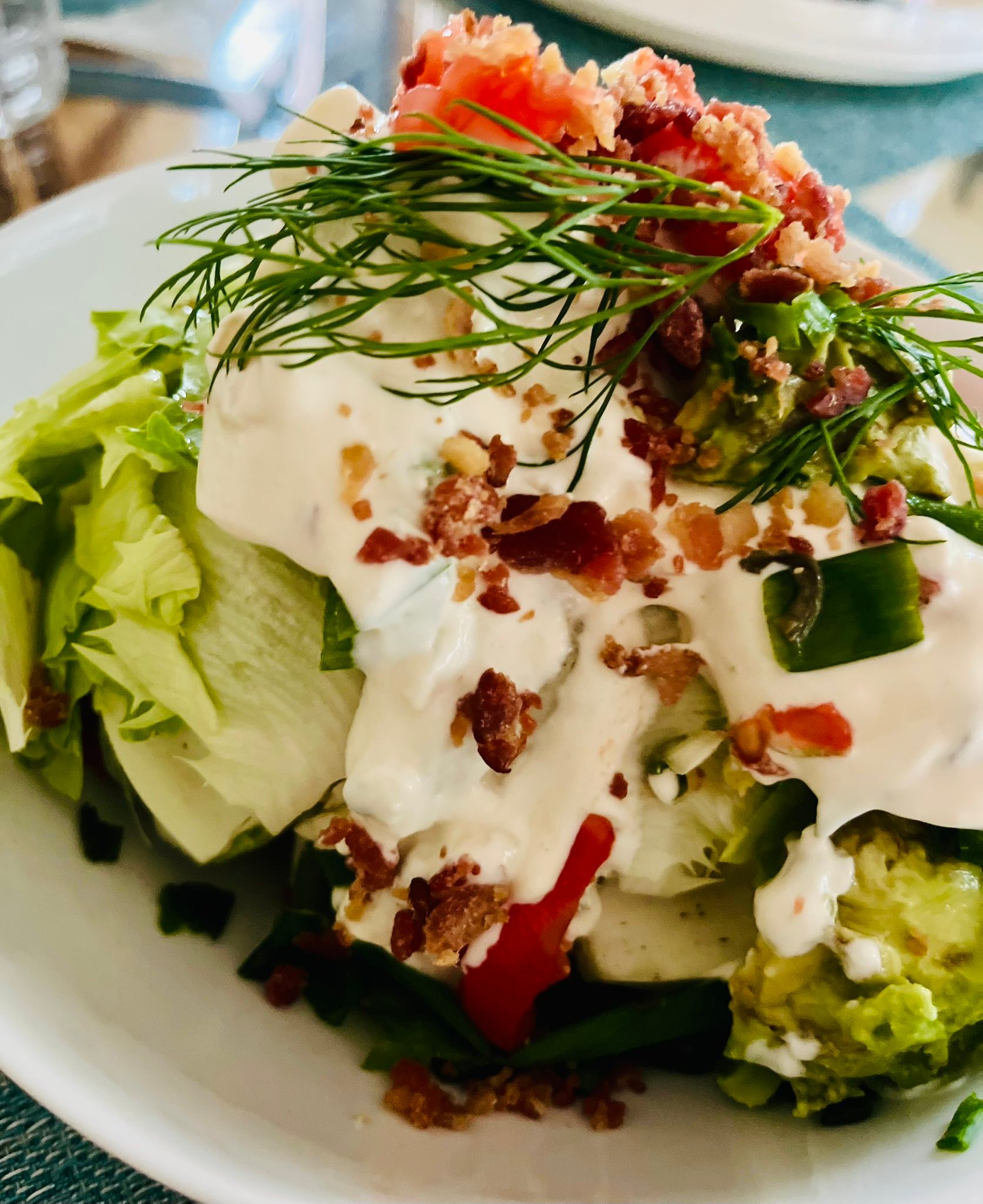 ina garten wedge salad with blue cheese dressing How to make a fully loaded iceberg at home Front Neck Style_Sweetheart Neck Preppy by the Sea: Condition:Very Good - #796968372B75/0