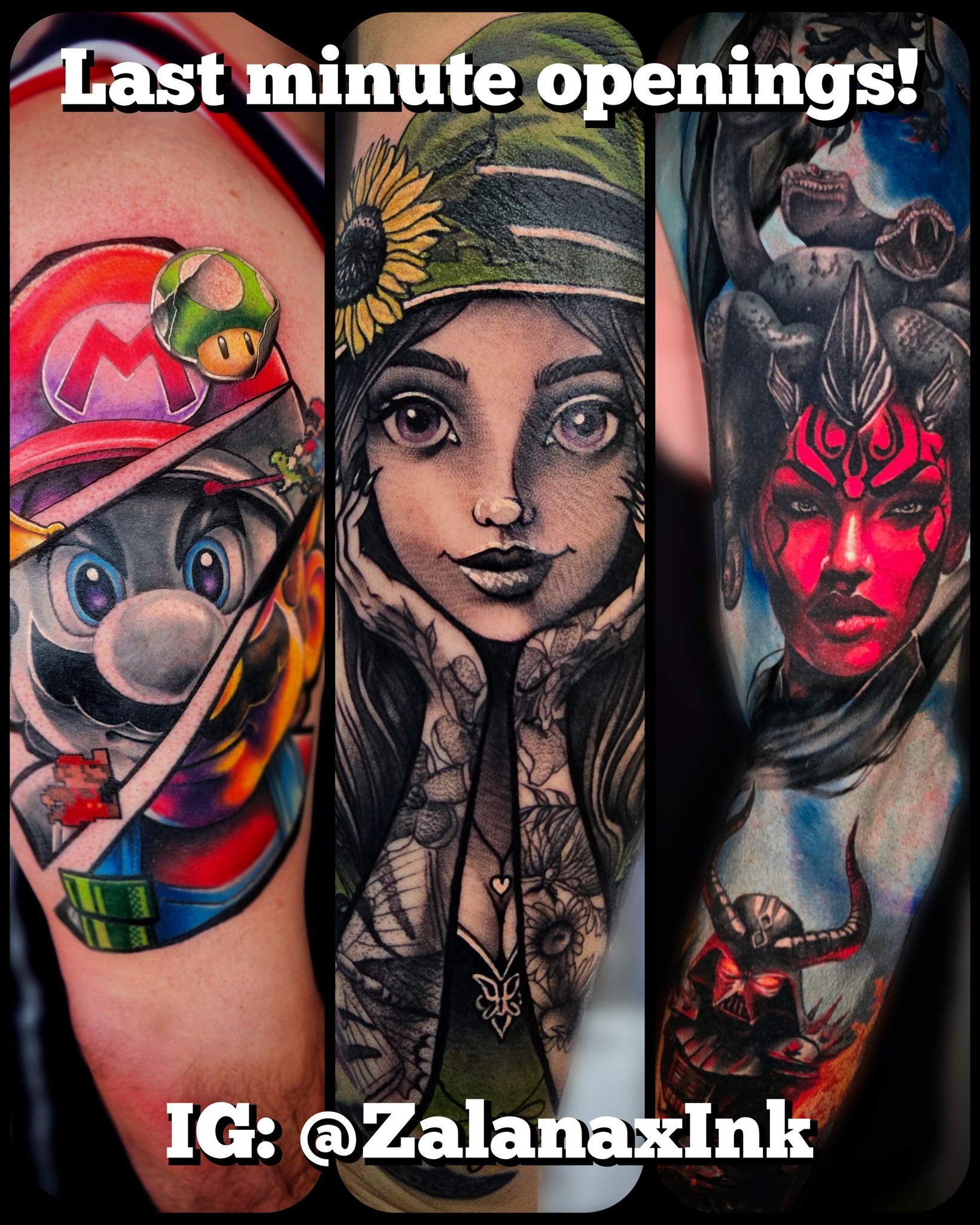 Sean Green is now taking appointments at Cross Timber Tattoo 2535