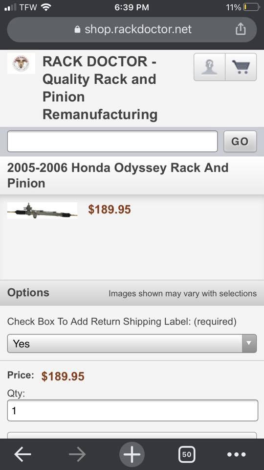 P/S Pump & Hoses for 2003 Honda Odyssey | Honda Parts Online