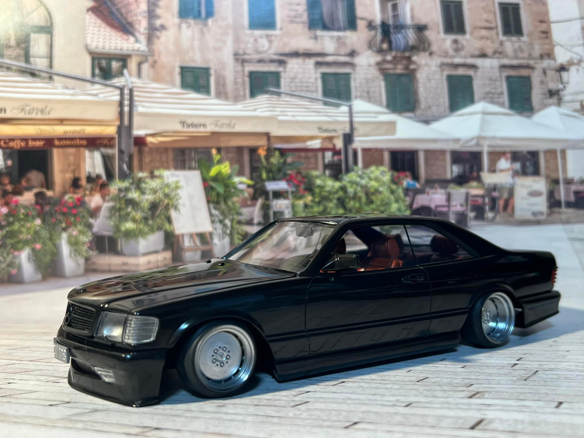 タミヤのベンツ500SEC完成しました ロリンザー仕様のキットではなく 