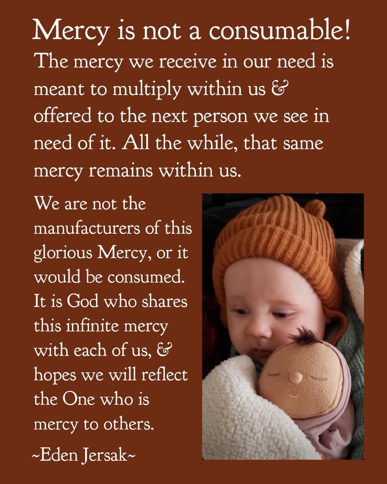 Mercy has no expiration, nor is it... - Global Grace Seminary