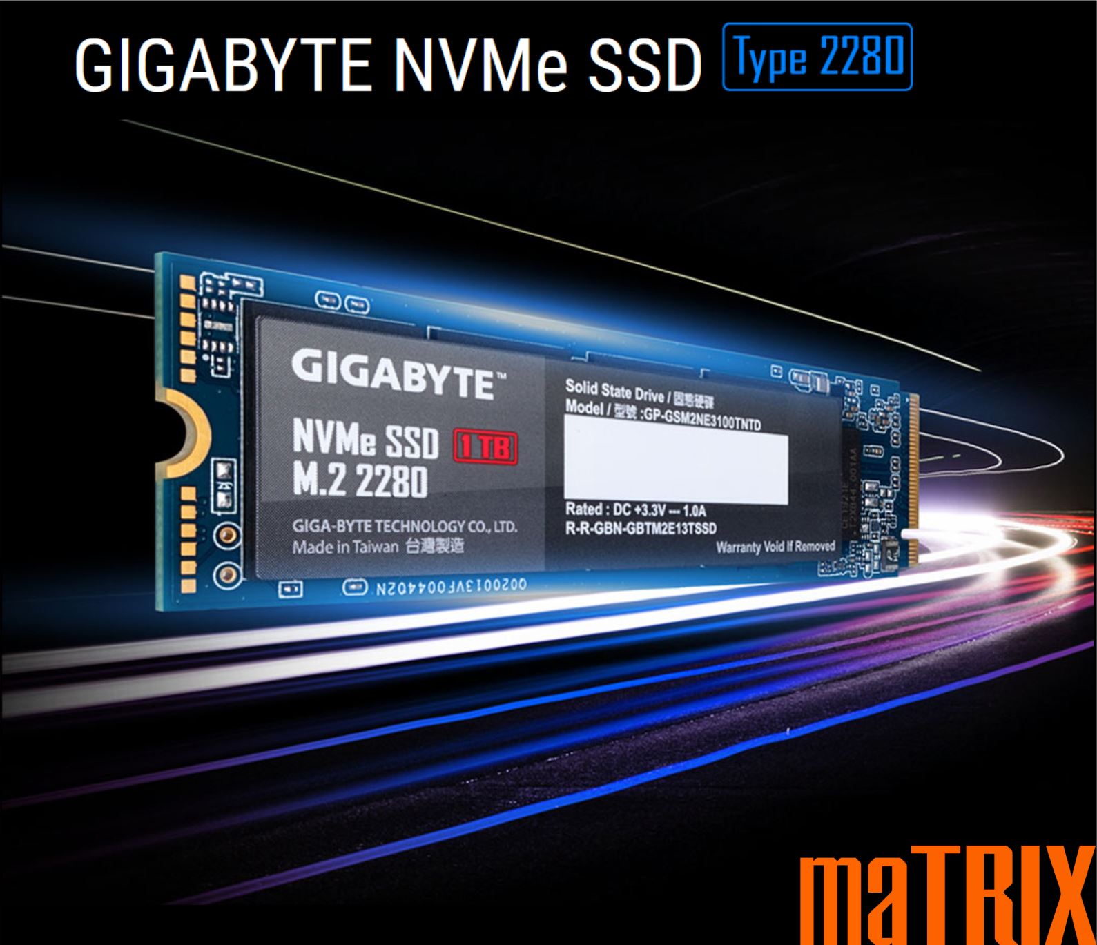 Matrix - SSD disponibles en Matrix -Gigabyte M2 NVME Pcie...