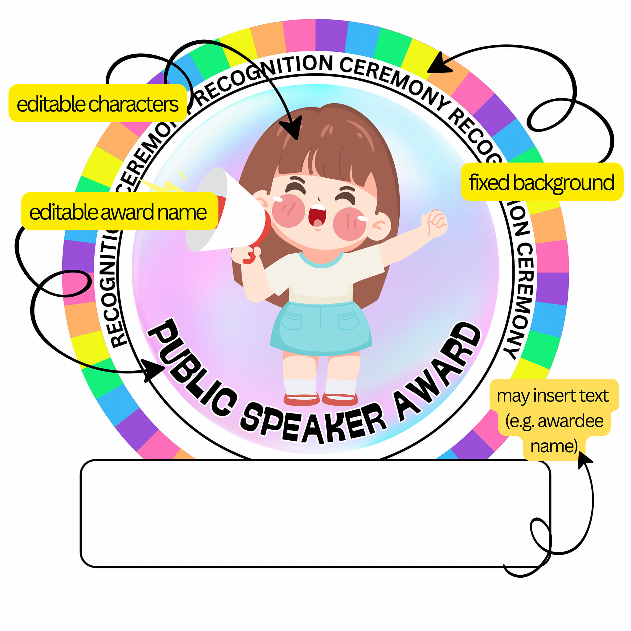 Taga-Deped Ako Kinder | EDITABLE RIBBON HEADS for Character Traits and ...