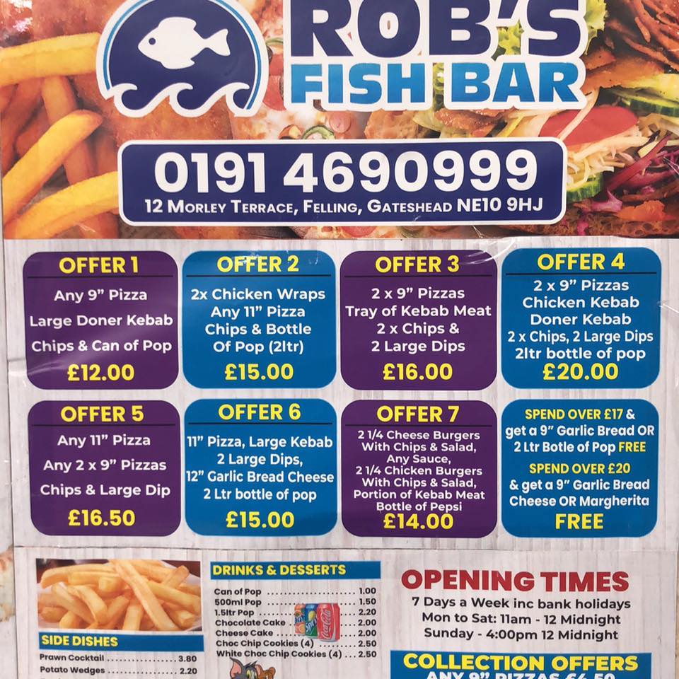 Robs fish bar | Gateshead
