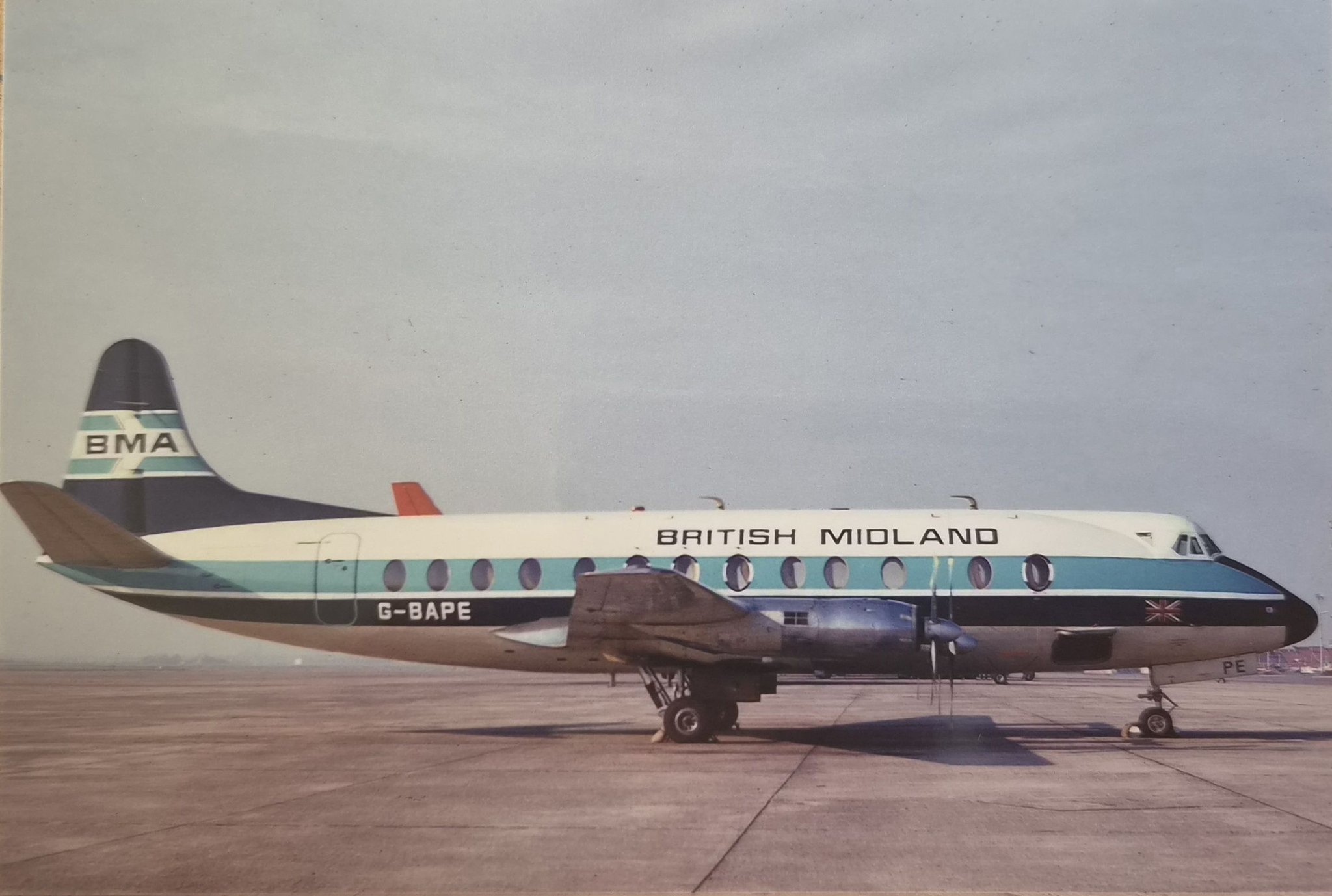 British Midland Airways Vickers Viscount 813 at Isle of Man