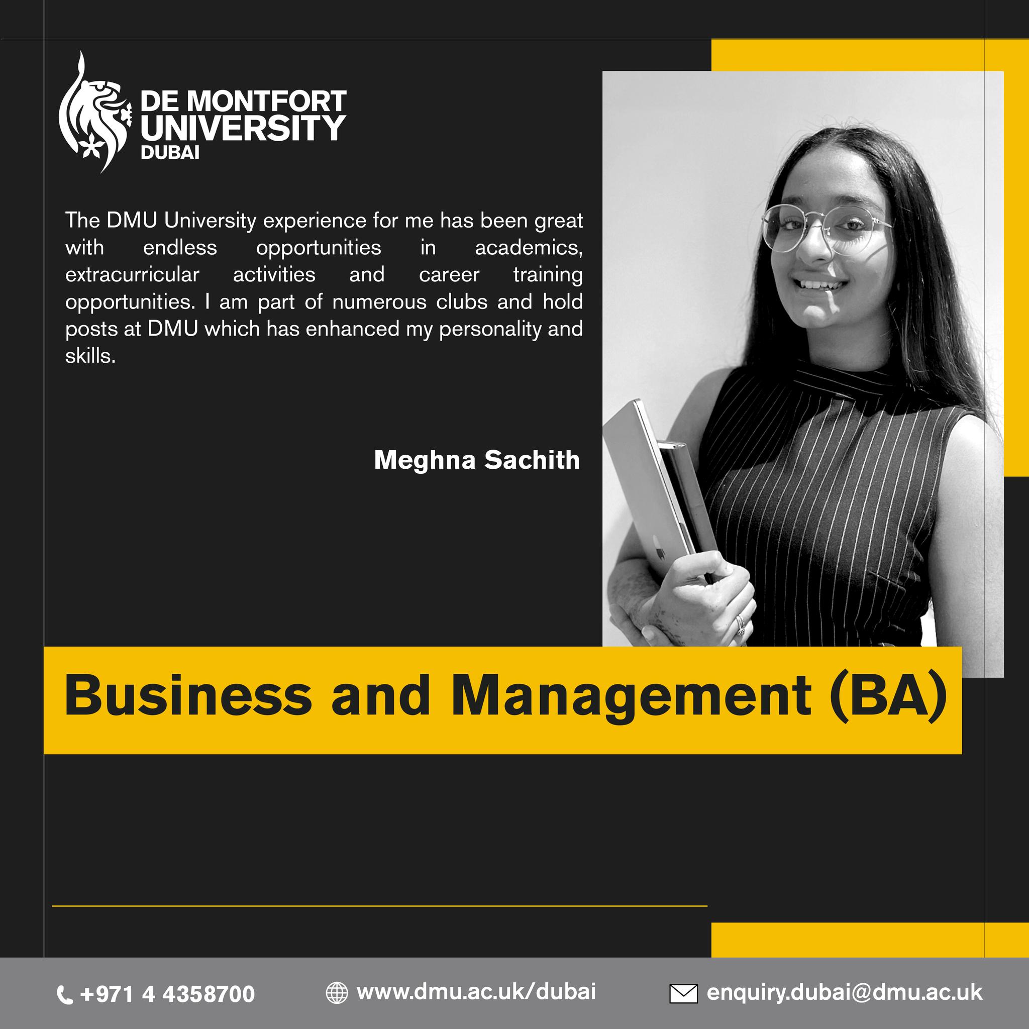 DMU students are highly... - De Montfort University Dubai