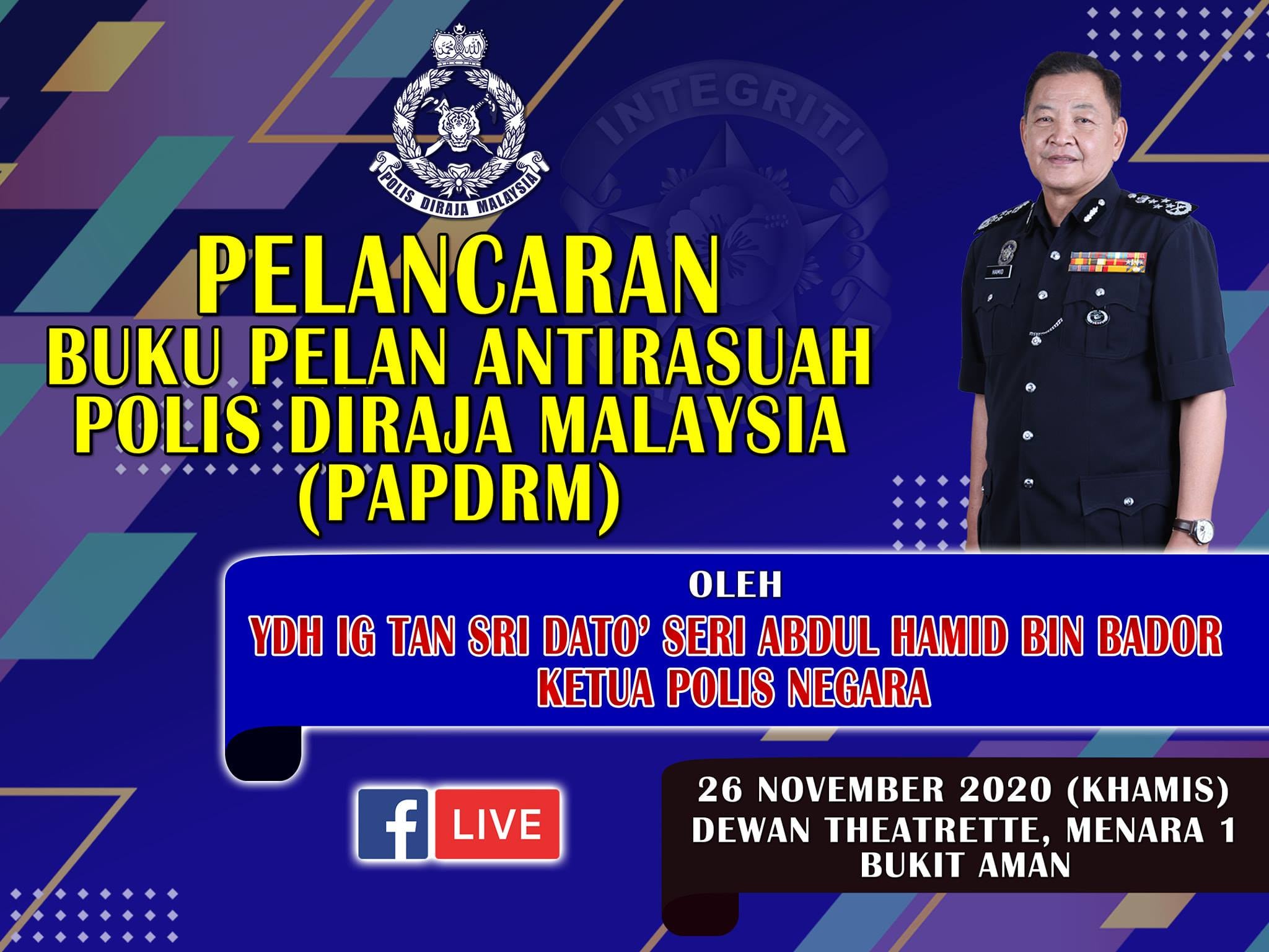 Polis - HEBAHAN: MAJLIS PELANCARAN BUKU PAPDRM Jangan lupa bersama kami ...