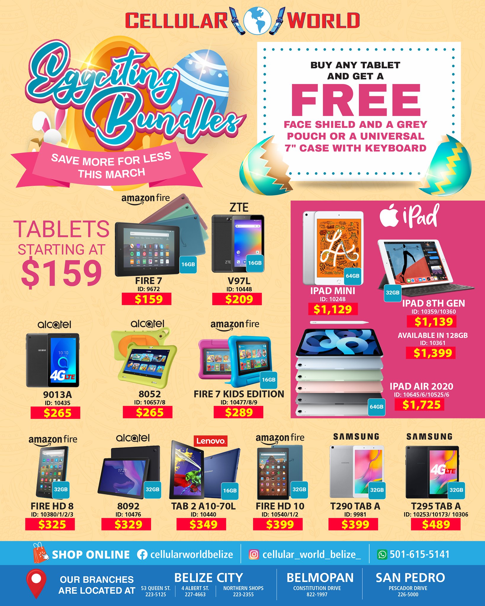 Need a Tablet? We have a range of... - Cellular World Belize | Facebook