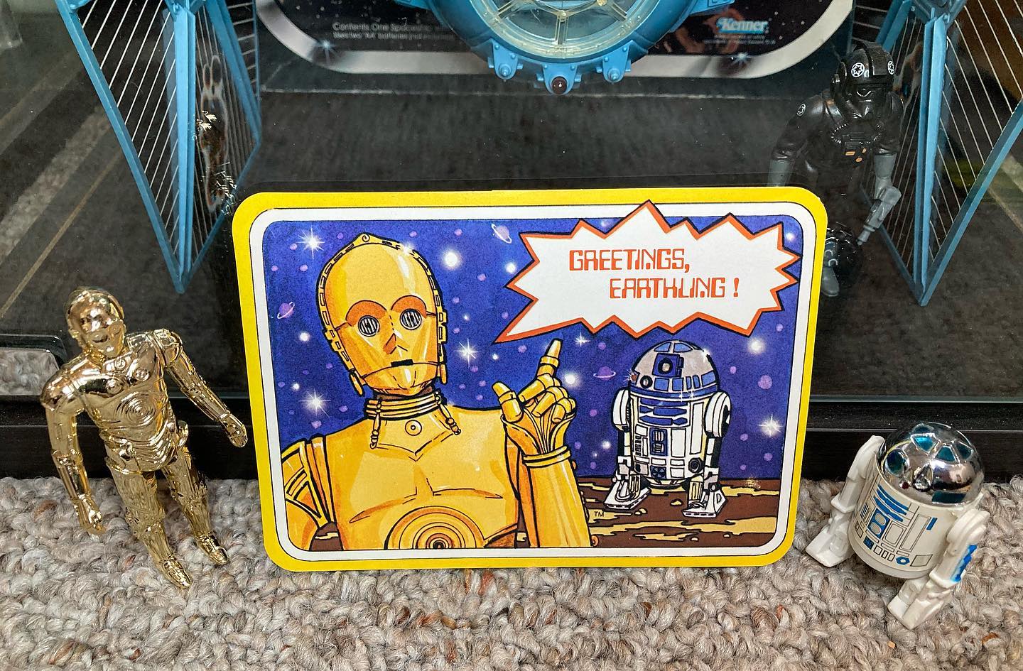 Vintage Star Wars wallet is made of blue vinyl with a snap closure
