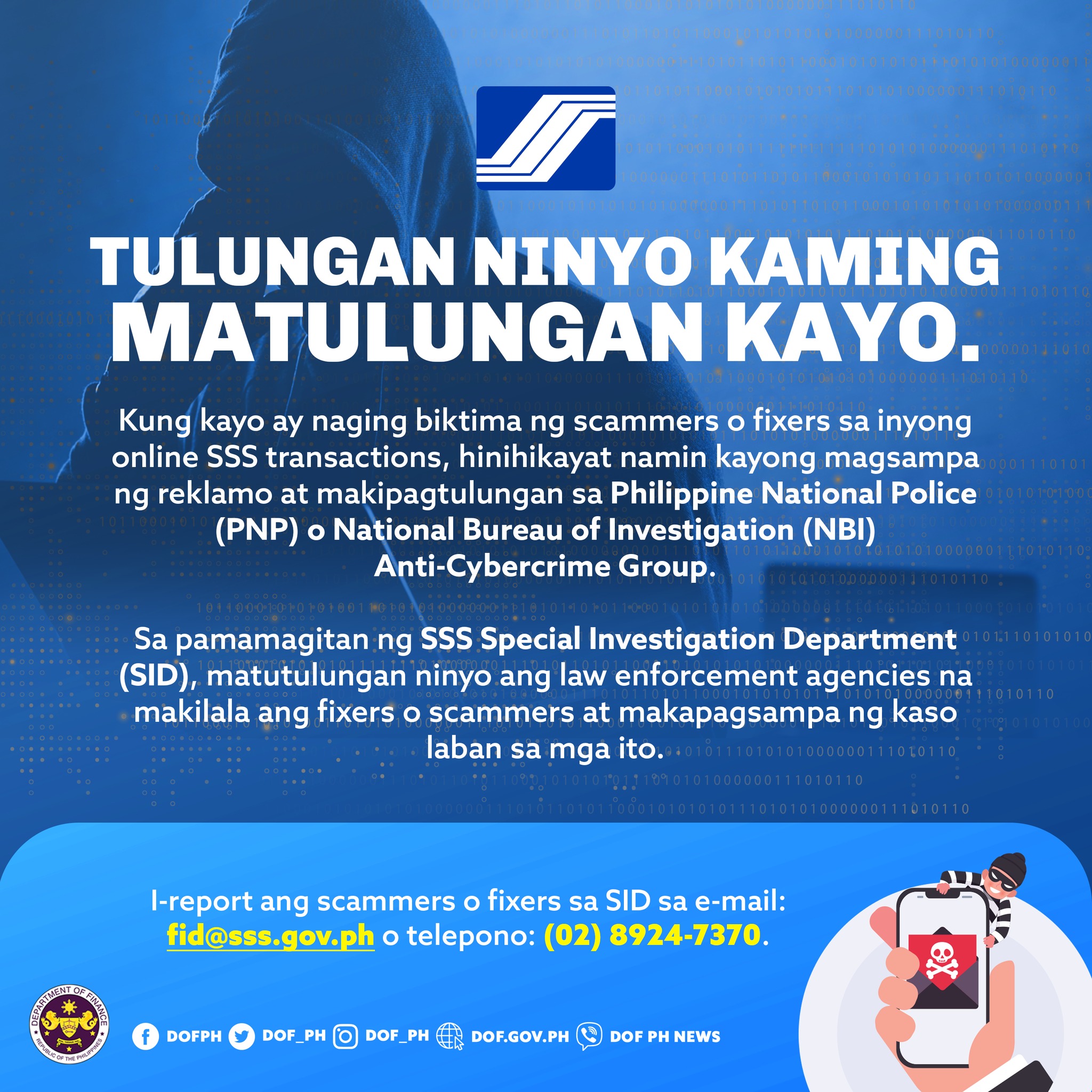 Department - ⚠️ NABIKTIMA KA NA BA NG ONLINE SCAM? Maaaring i-report ...
