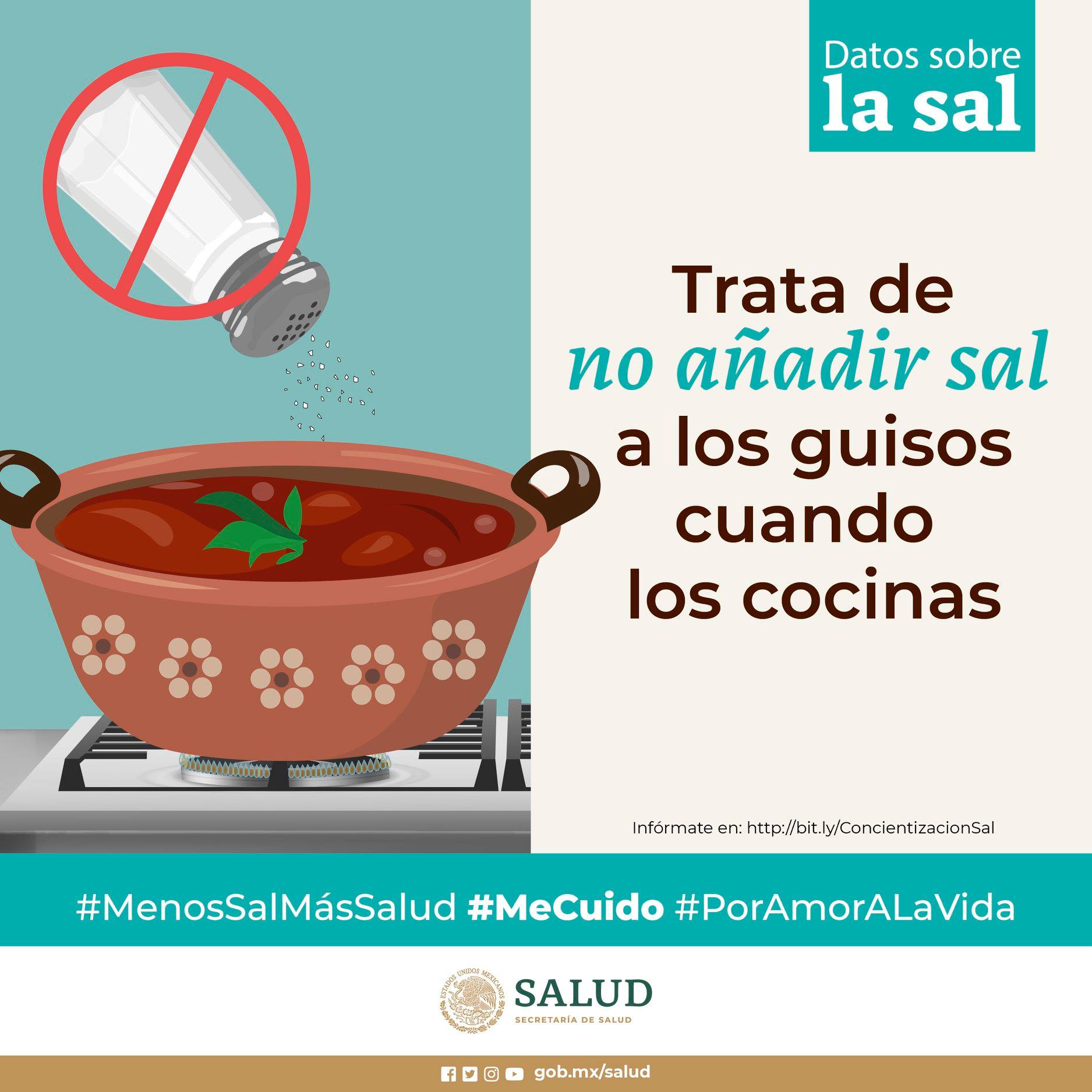 El consumo de #Sodio en exceso... - Secretaría de Salud