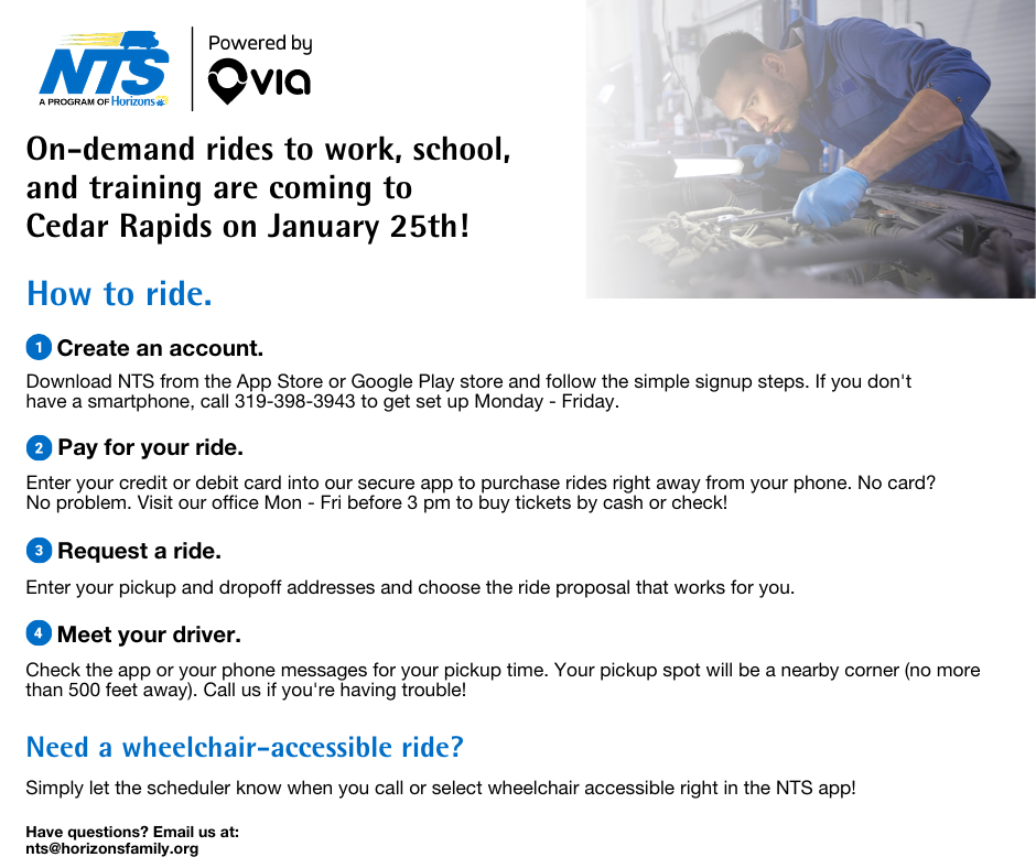 NTS (Neighborhood Transportation Service) | Cedar Rapids IA