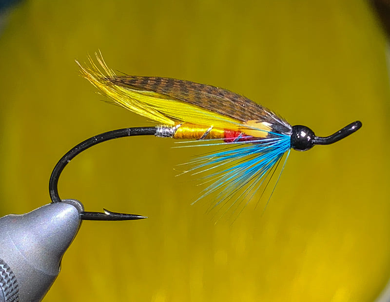 Mouche à Saumon Vintage Jock Scott 4/0 - Yeux Intestinaux, Bon état D'occasion