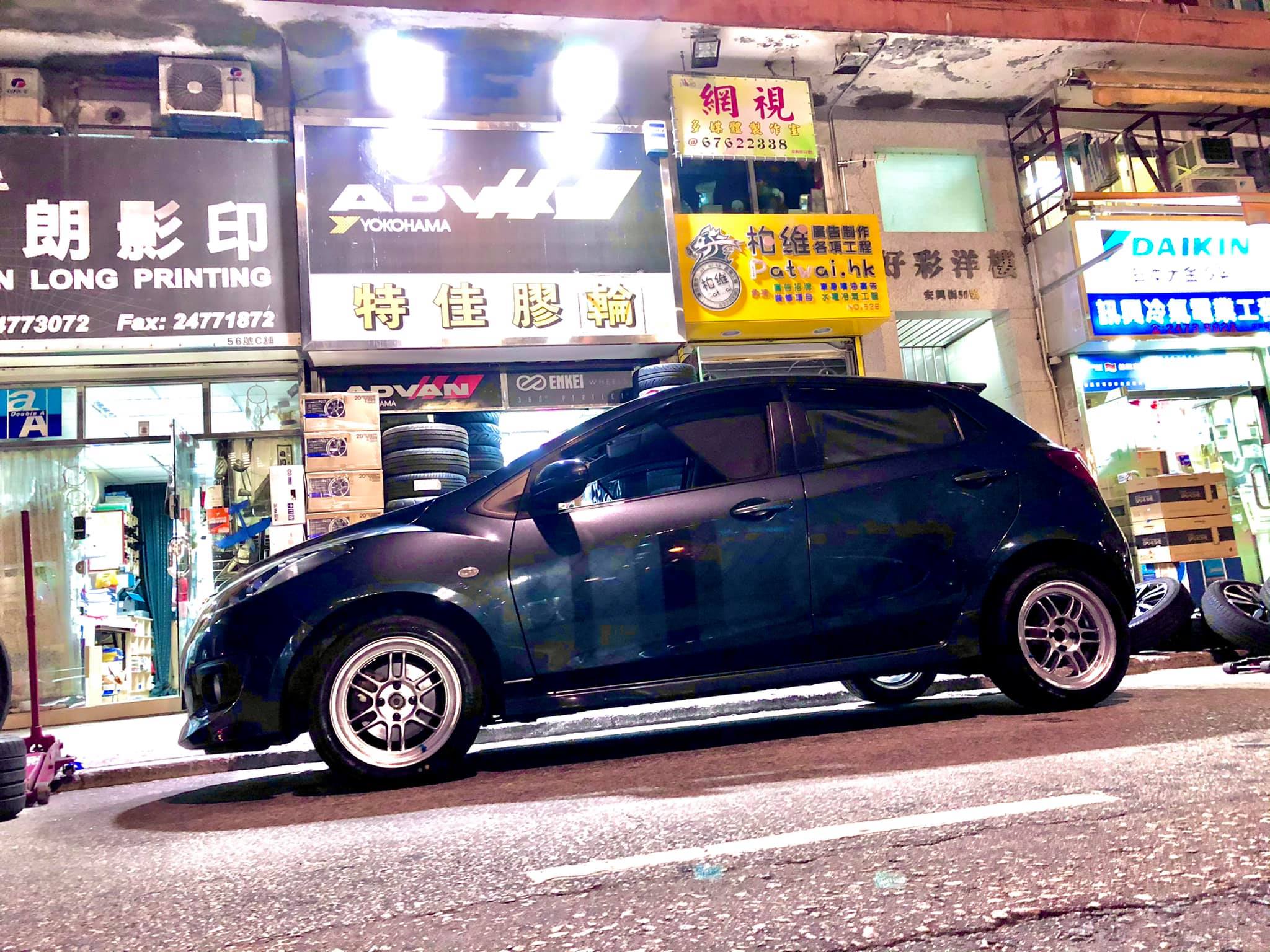 MAZDA 2 Wheel — ENKEI RACING RPF1 15” Silver Tire — Bridgestone