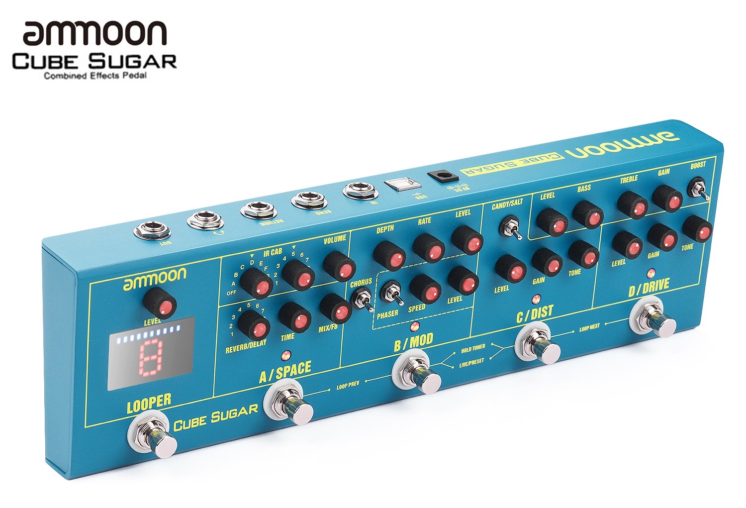 บ้านกีต้าร์ - มัลติเอฟเฟก Ammoon รุ่น Cube Sugar ราคา 4,000 บาท
