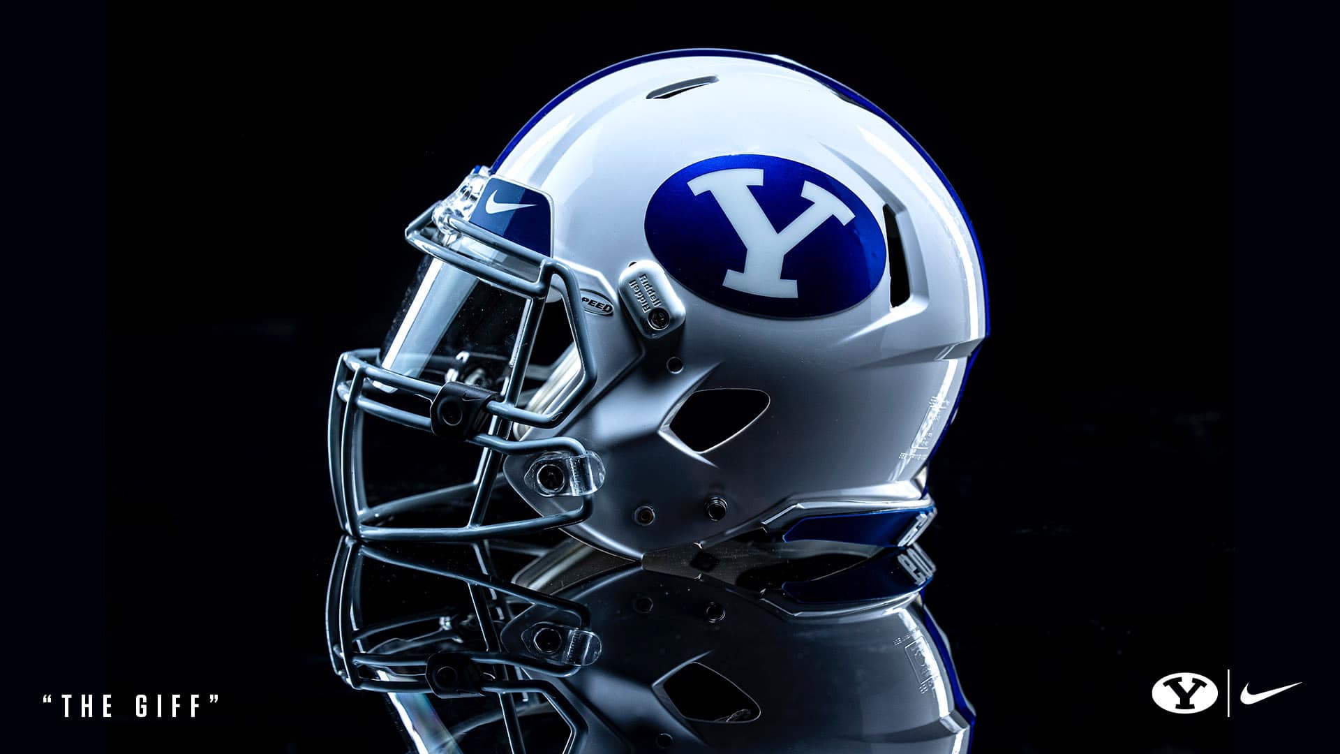 football helmet byu face Cougars Riddell SpeedFlex internal padding reflective of the Speed Classic design The Giff 