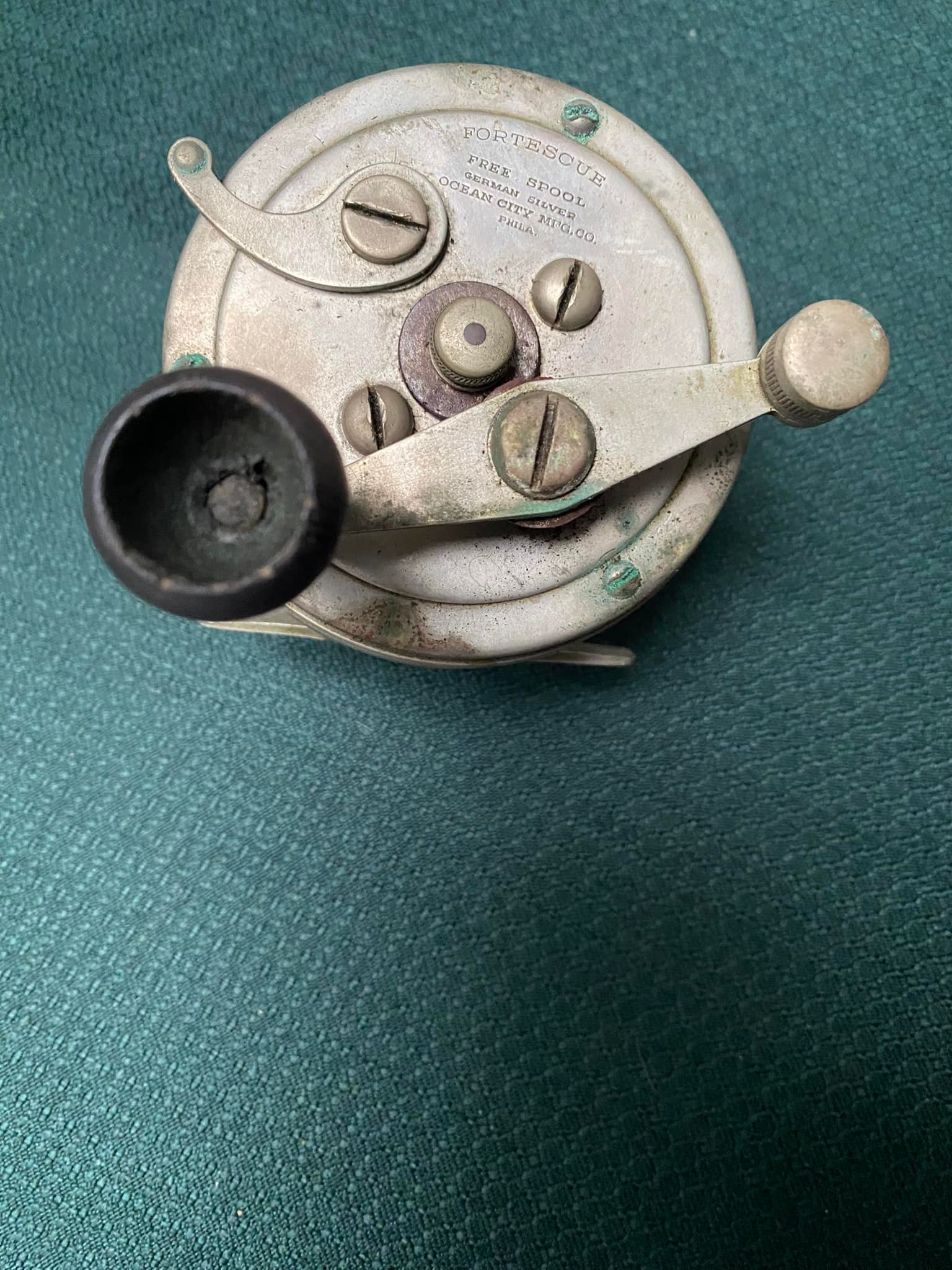 antique german fishing reels Ocean City Mfg Co Fortescue Free Spool Silver Reel For Sale and fly reels What are these vintage fishing