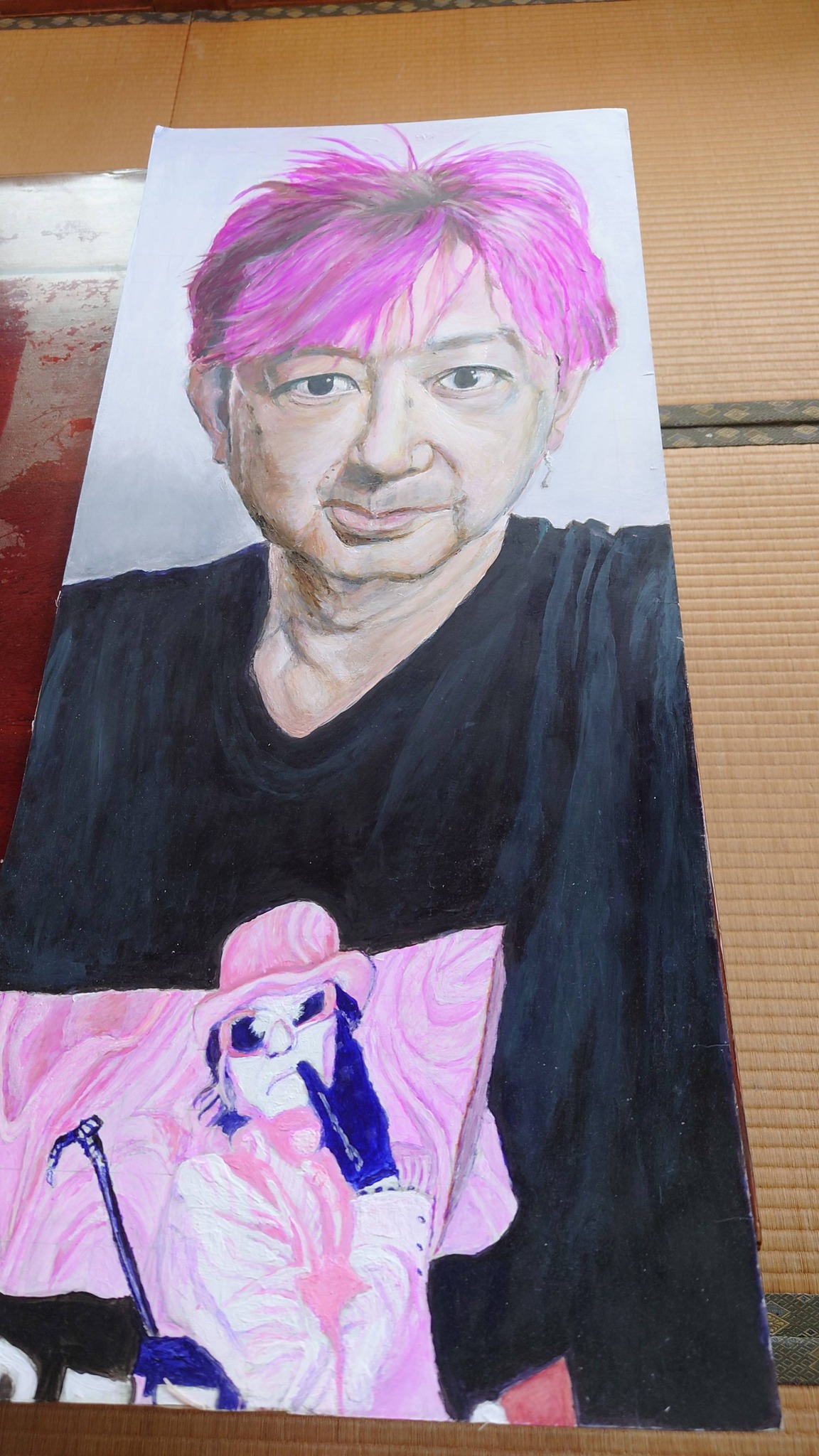 僕の顔の絵なんだけど✨️ 石井竜也さんのTシャツも描いてくれました