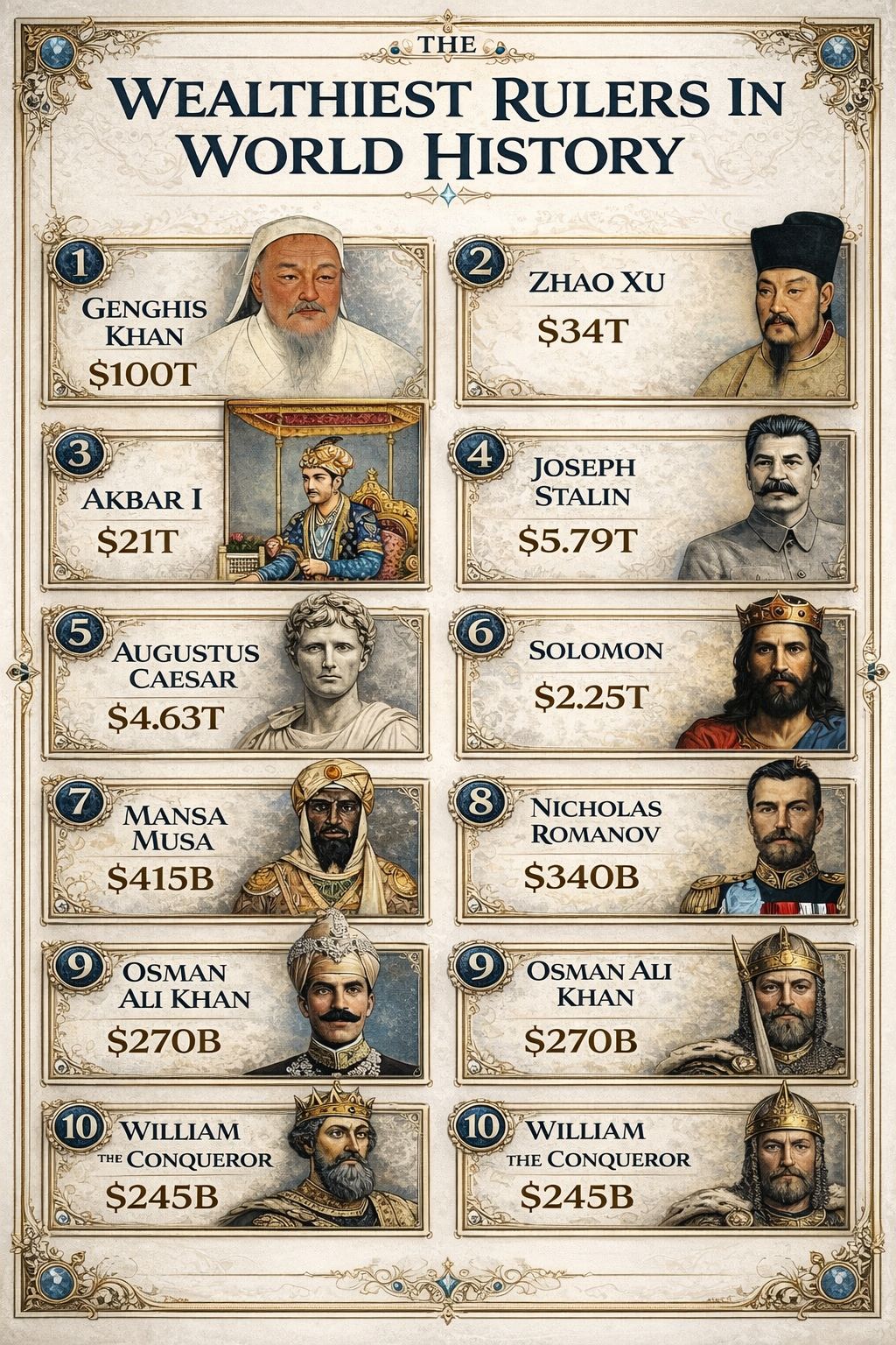 Irfan - The Wealthiest Rulers in World History: Power Beyond ...