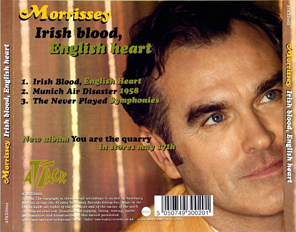 Morrissey Irish Blood English Heart FAI UMBRO
