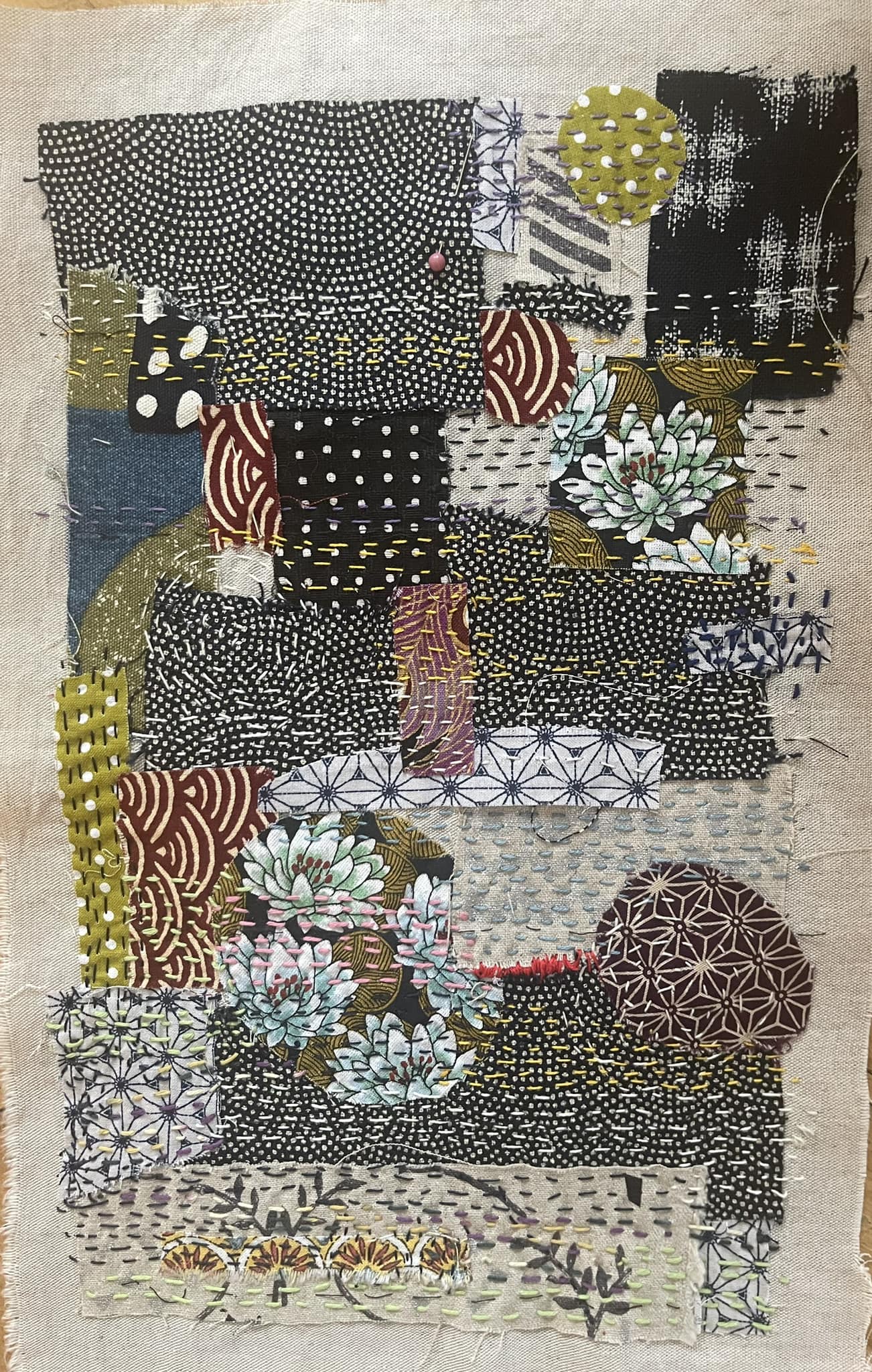 Finding thin threads at Daruma Ito for sashiko