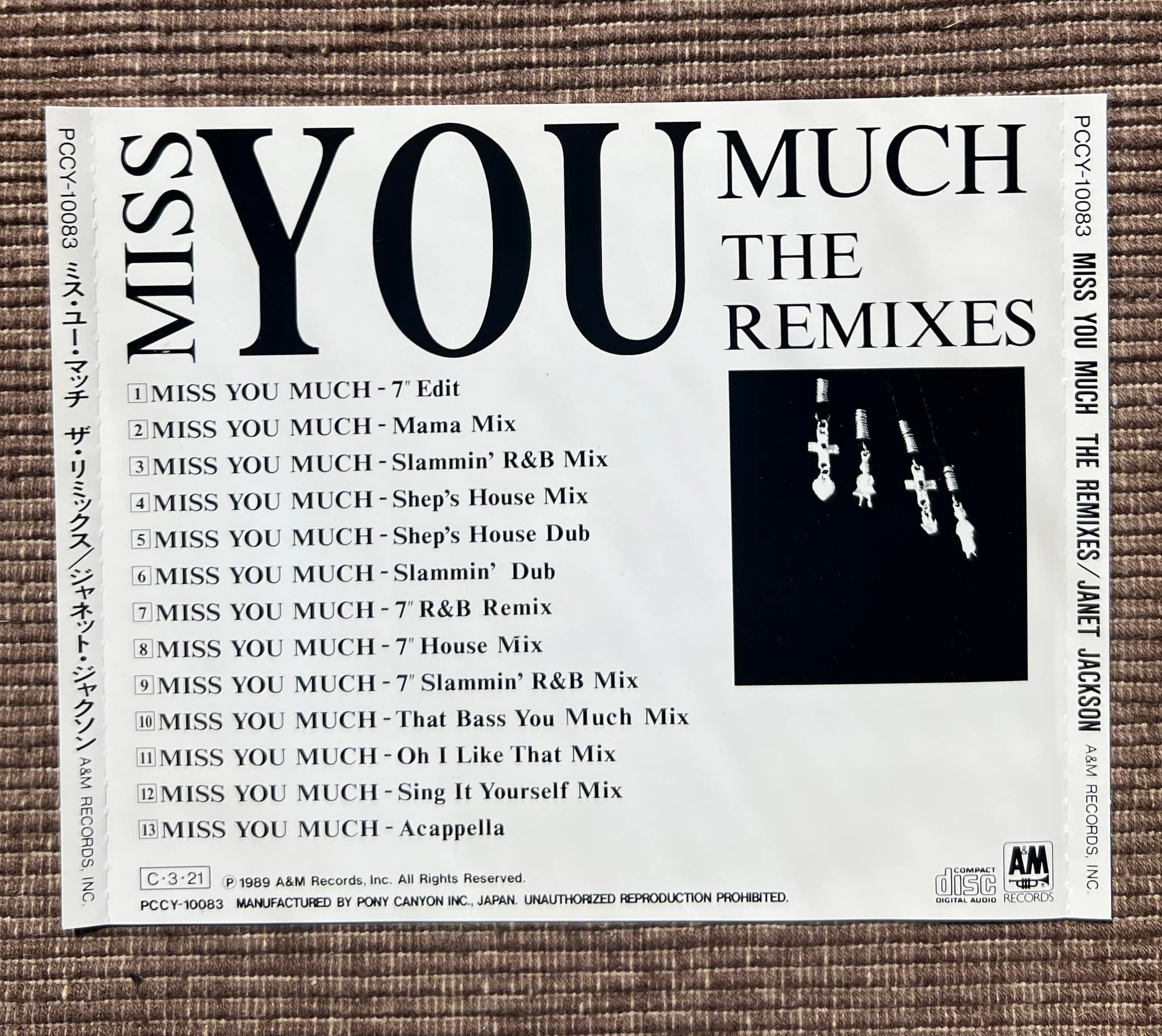 Janet Jackson Miss You Much Remixes CD from Japan