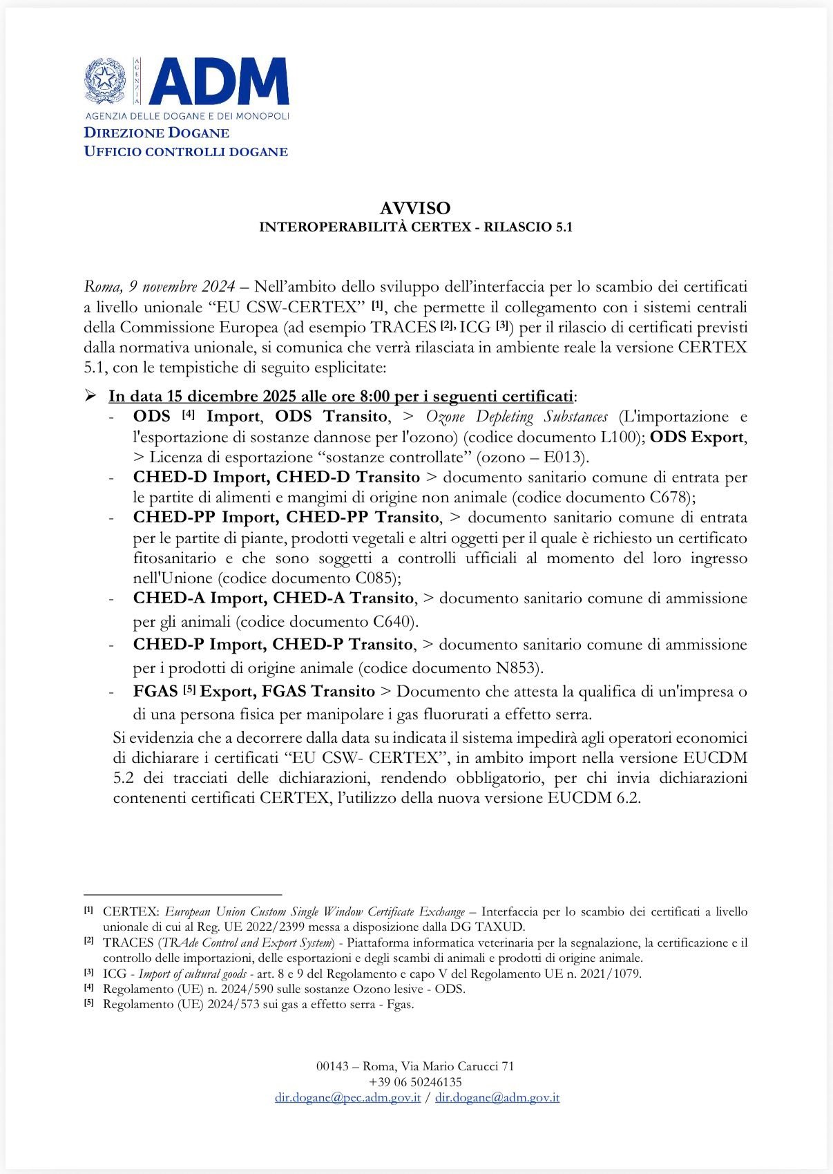Avviso Rilascio Interoperabilità 5.1