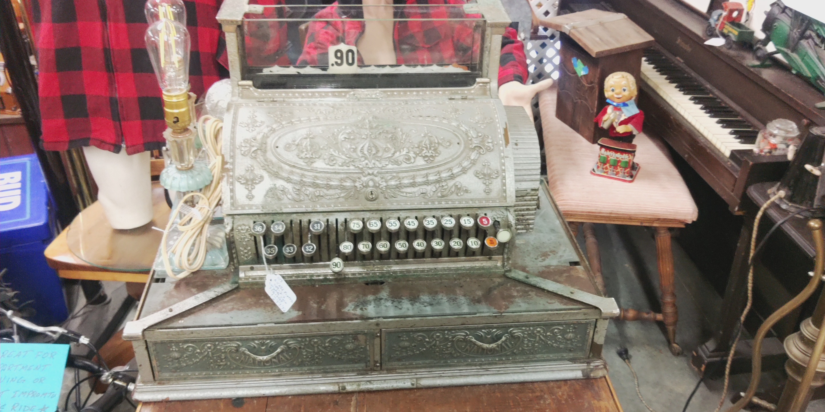 Is $299 a fair price for a vintage cash register with issues?
