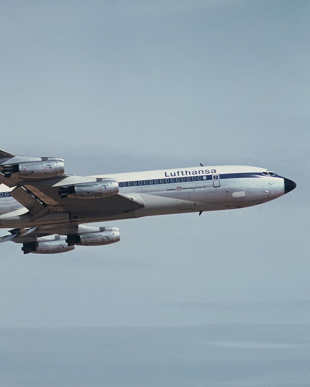 Lufthansa Boeing 707 D-ABOV at Frankfurt, a Boeing 707-330B