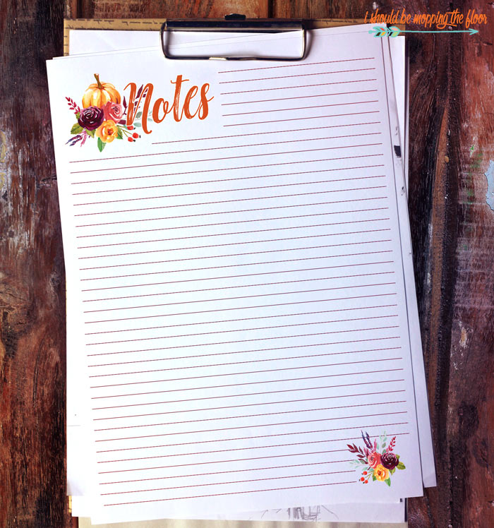 These free printable NOTES... - I should be mopping the floor