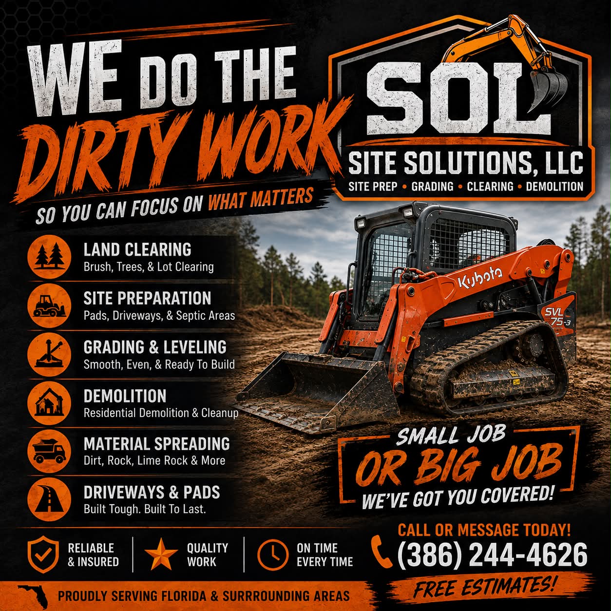 Sol Site Solutions, LLC WE DO THE WORK SITE SOLUTIONS, LLC SÓL
