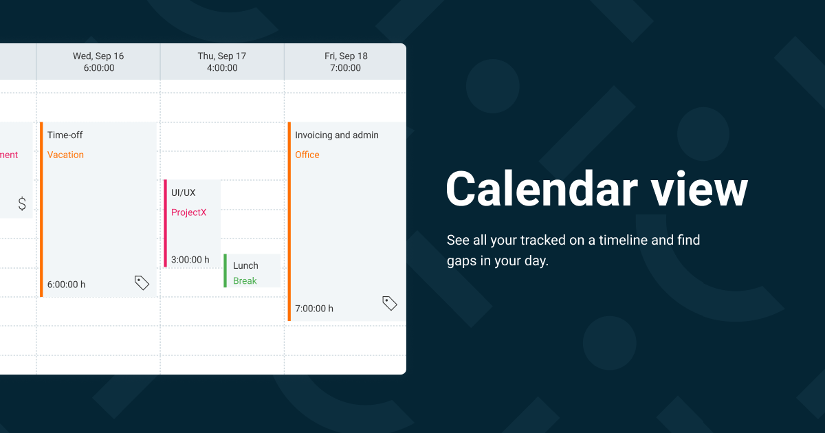 Clockify - NEW: See all your tracked time in a Calendar...