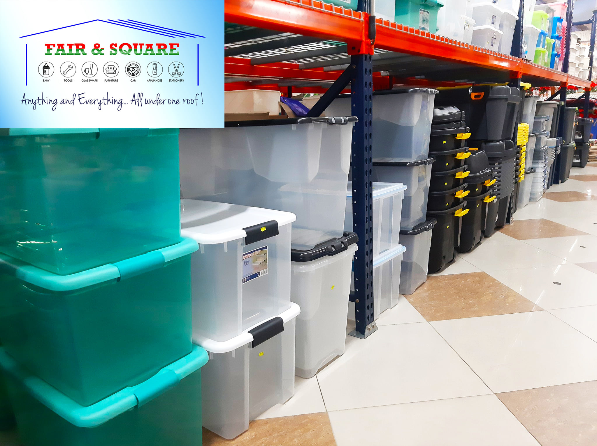 Fair and Square - WIDE VARIETY OF STORAGE BINS AND... | Facebook