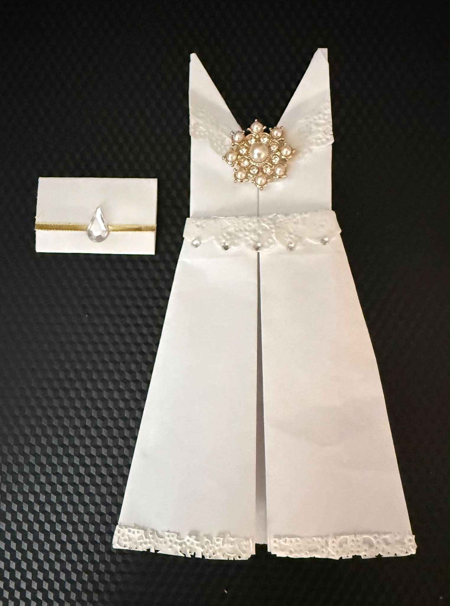 DIY Wedding Dress Prototype Using Printer Paper and Lace