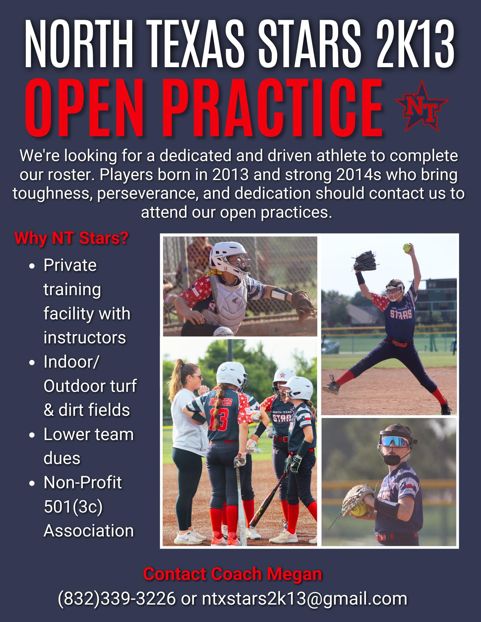 DFW Fastpitch Player Movement | NTX Stars 2k13 is hosting open practices for spring and possibly ...