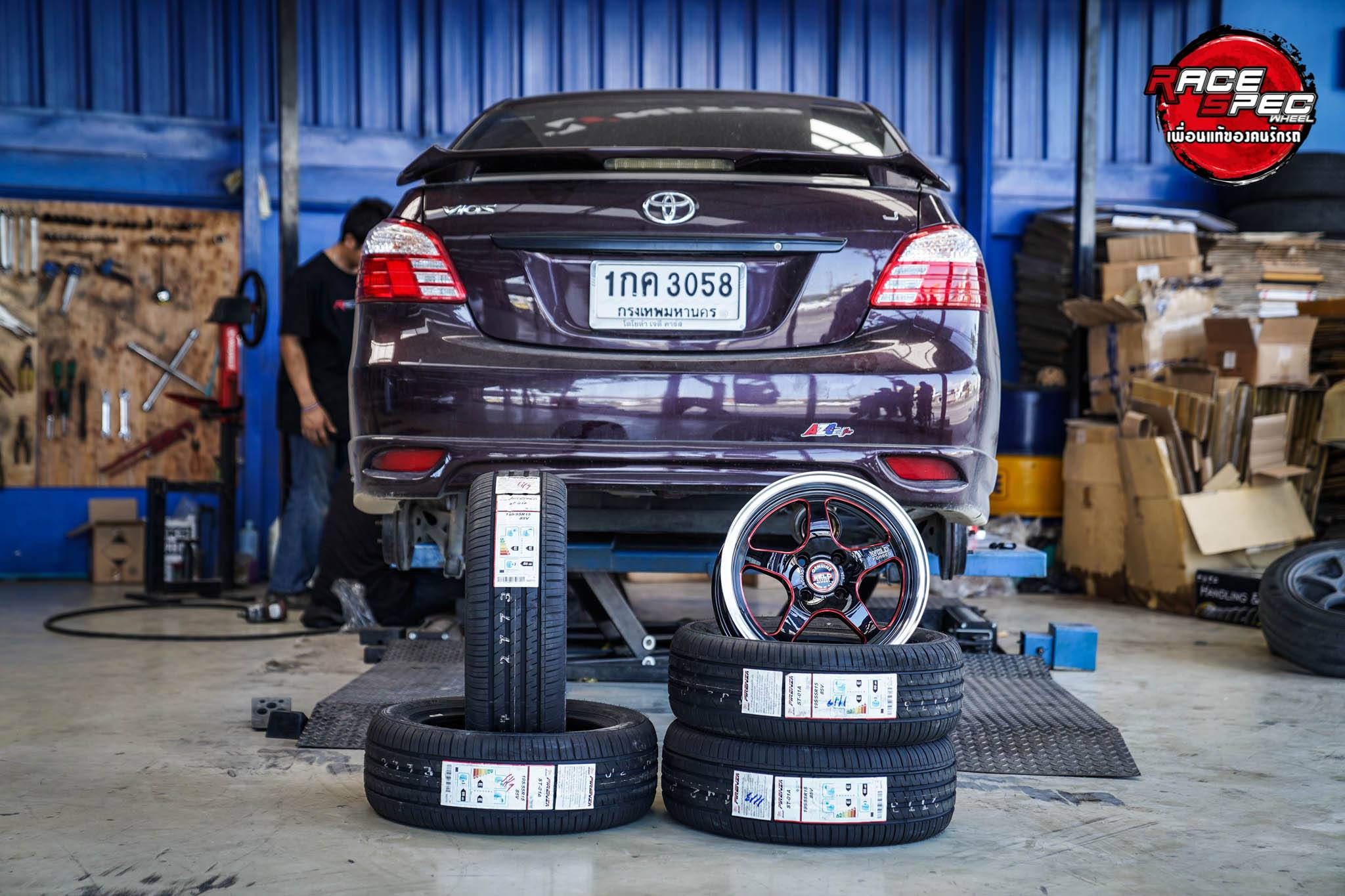 #RacespecWheel #สาขาพระราม2 Vios ถึงรอบจัดล้อยางชุดใหม่ -ล้อ Weld 15X7 ...
