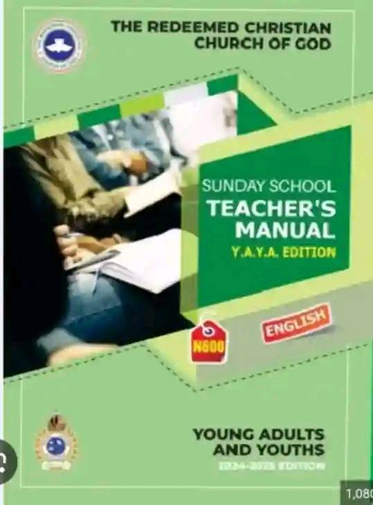 RCCG sunday school teachers manual for age 6-8