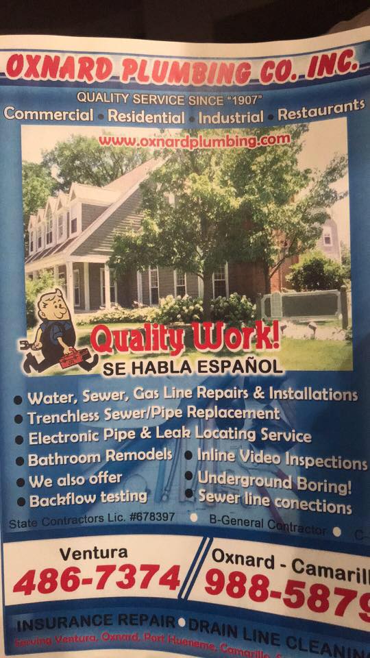 Plumbers In Oxnard Ca