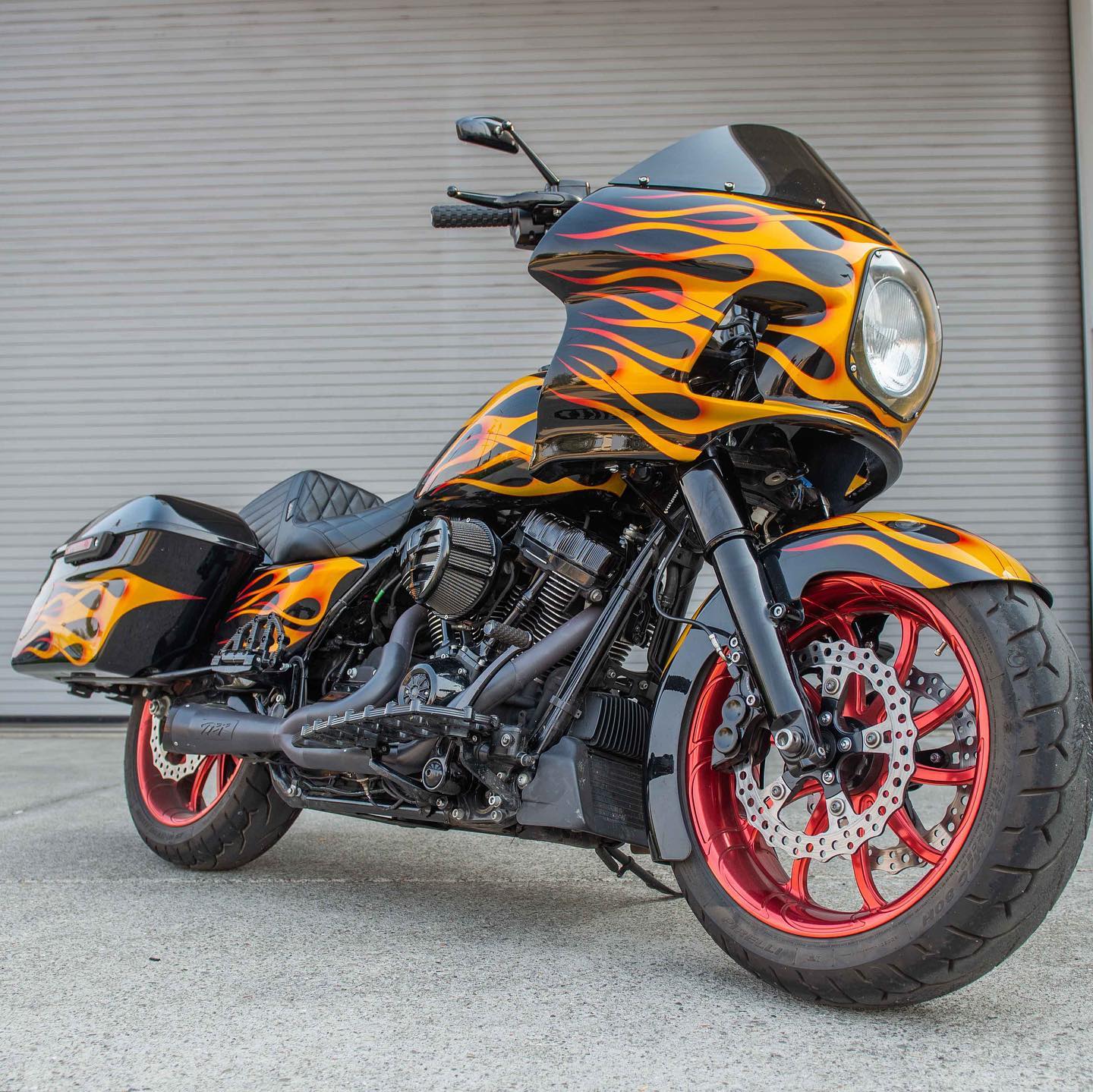 Tearchop Forged Mirrors, Titanium, Right Mirror Arlen Ness 