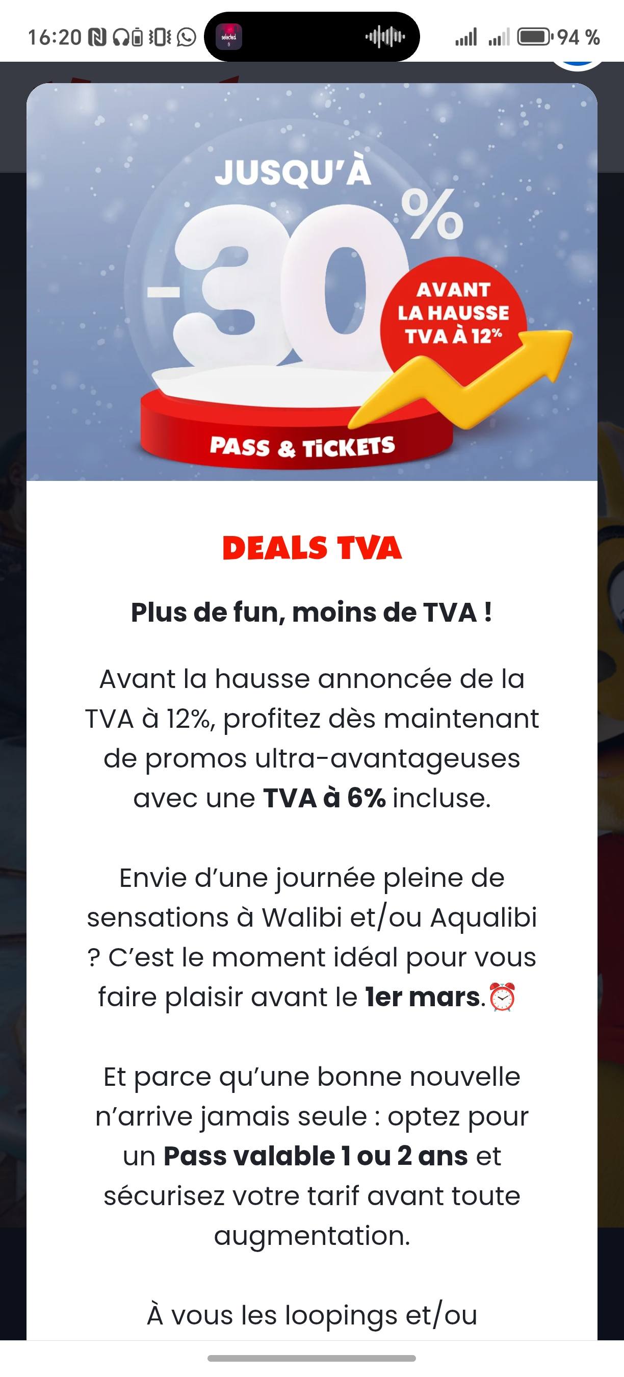 Voici les nouveaux prix pour Walibi et aqualibi et nouveauté abbonement