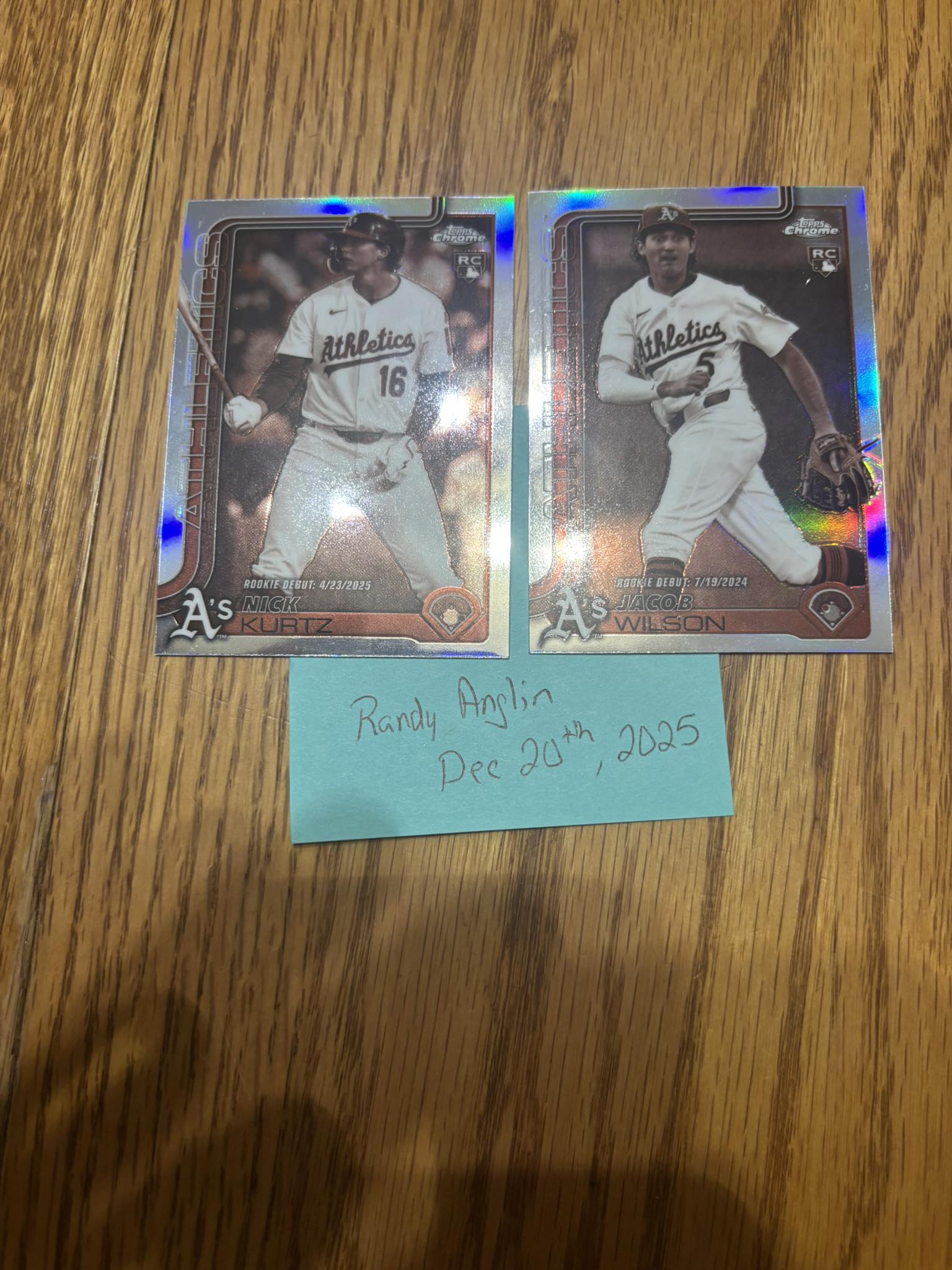 2025 Topps Chrome Gilded Nick Kurtz RC rookie auto