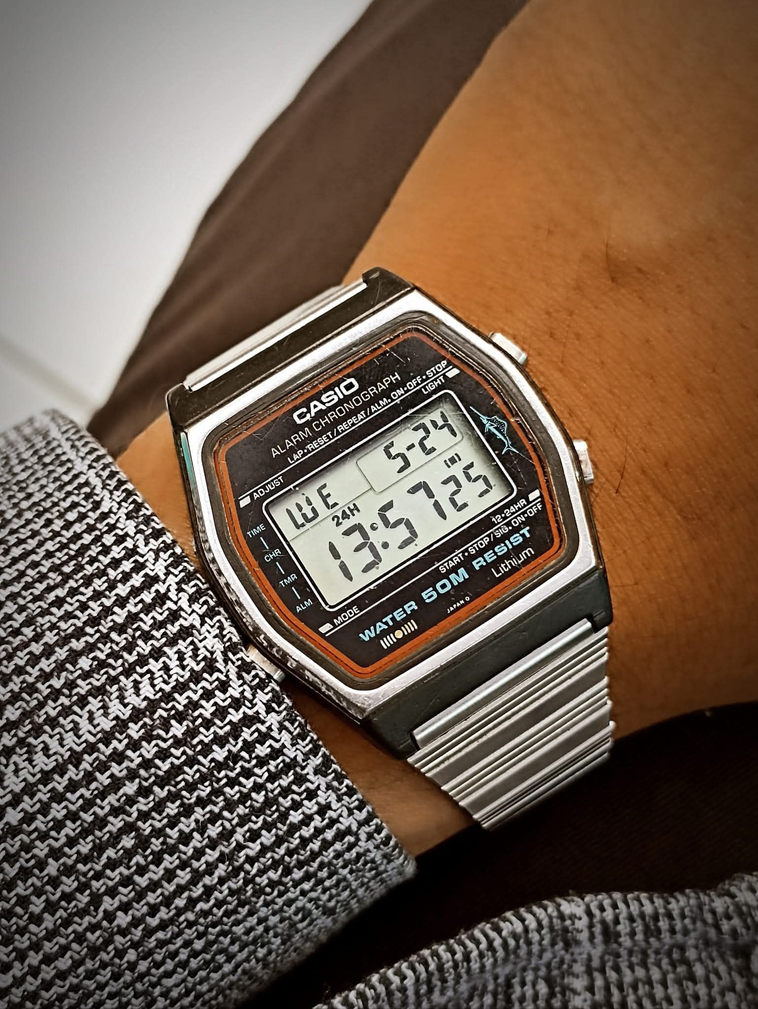 Casio B818 vintage watch from 1980