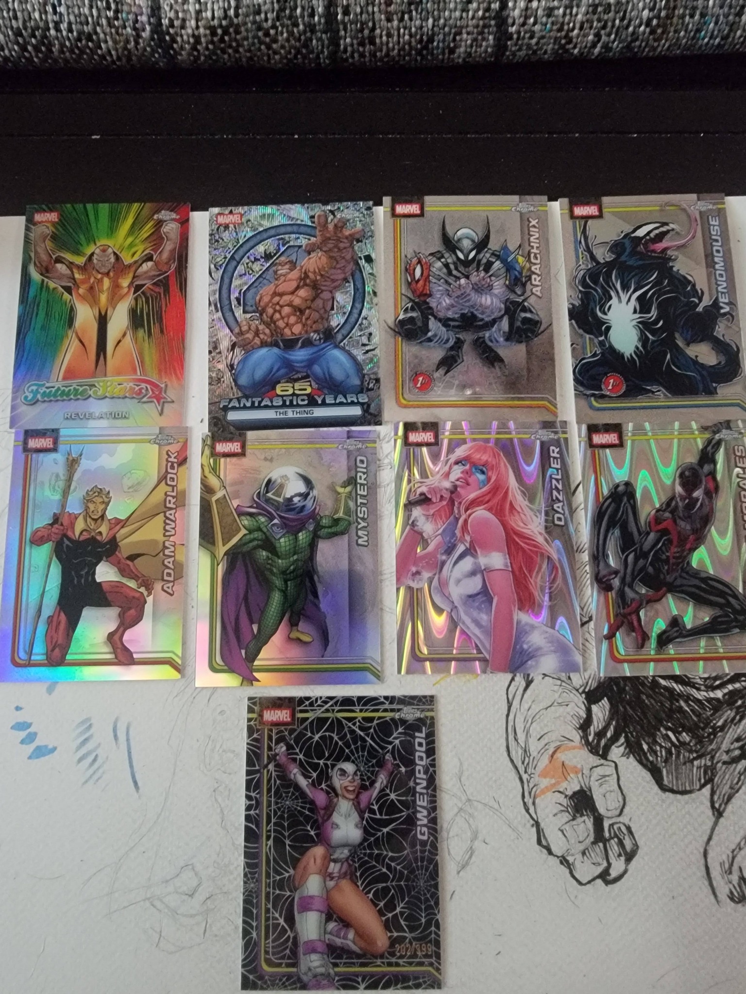 These are collector's 2017 Marvel Premier Sketch Cards I've