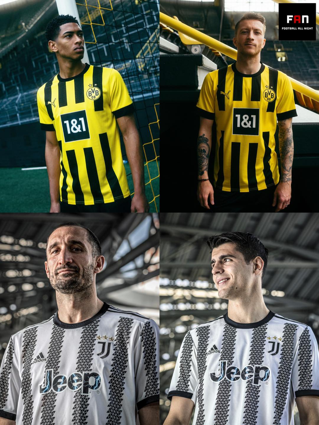 ดอร์ทมุนด์🟡และยูเวนตุส⚫️เปิดตัวชุดเหย้... - Football All Night | Facebook