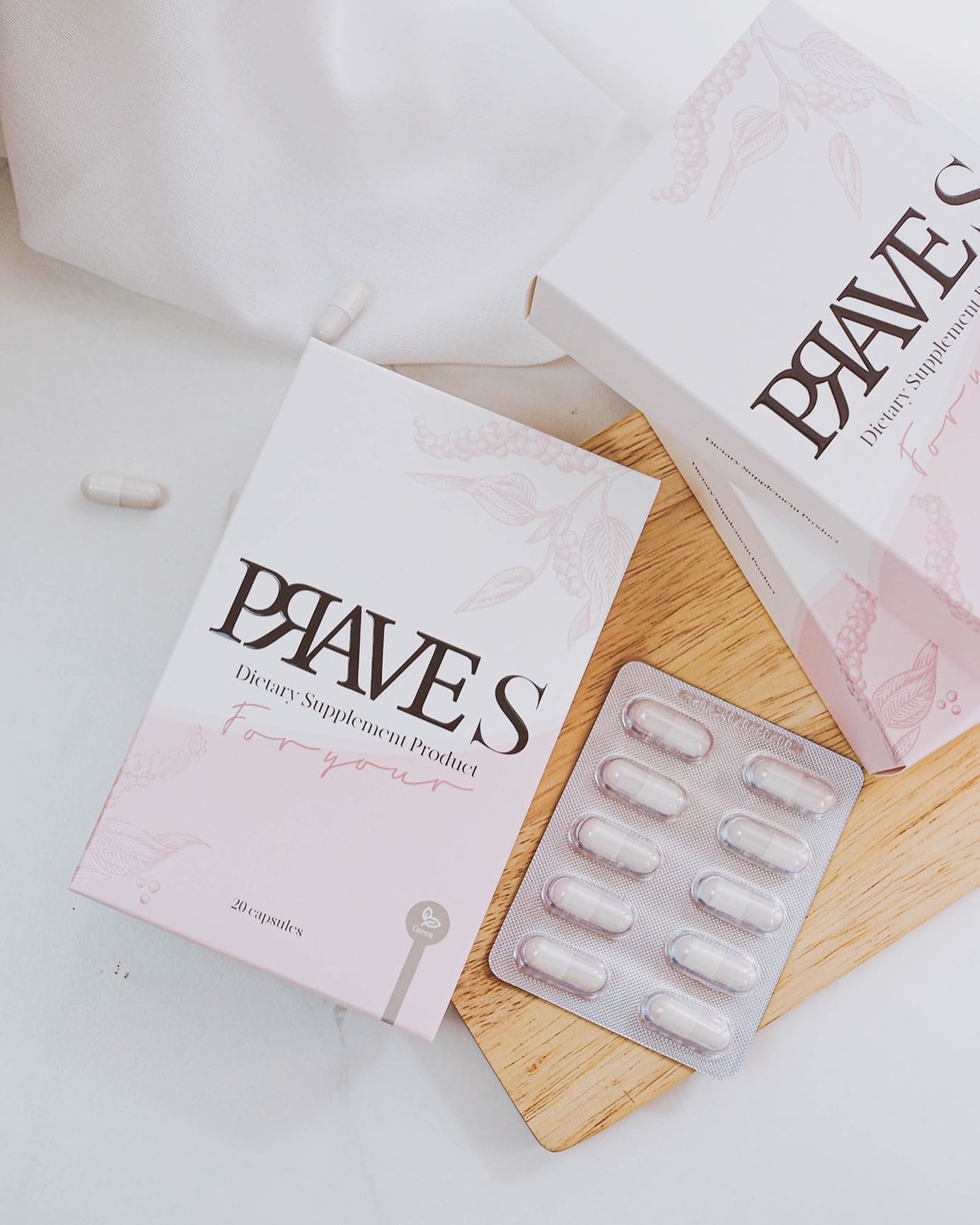Prave S 1 กล่องมี 20 capsules🤍 สารสกัดจากธรรมชาติทั้งหมด 10 ชนิด ...