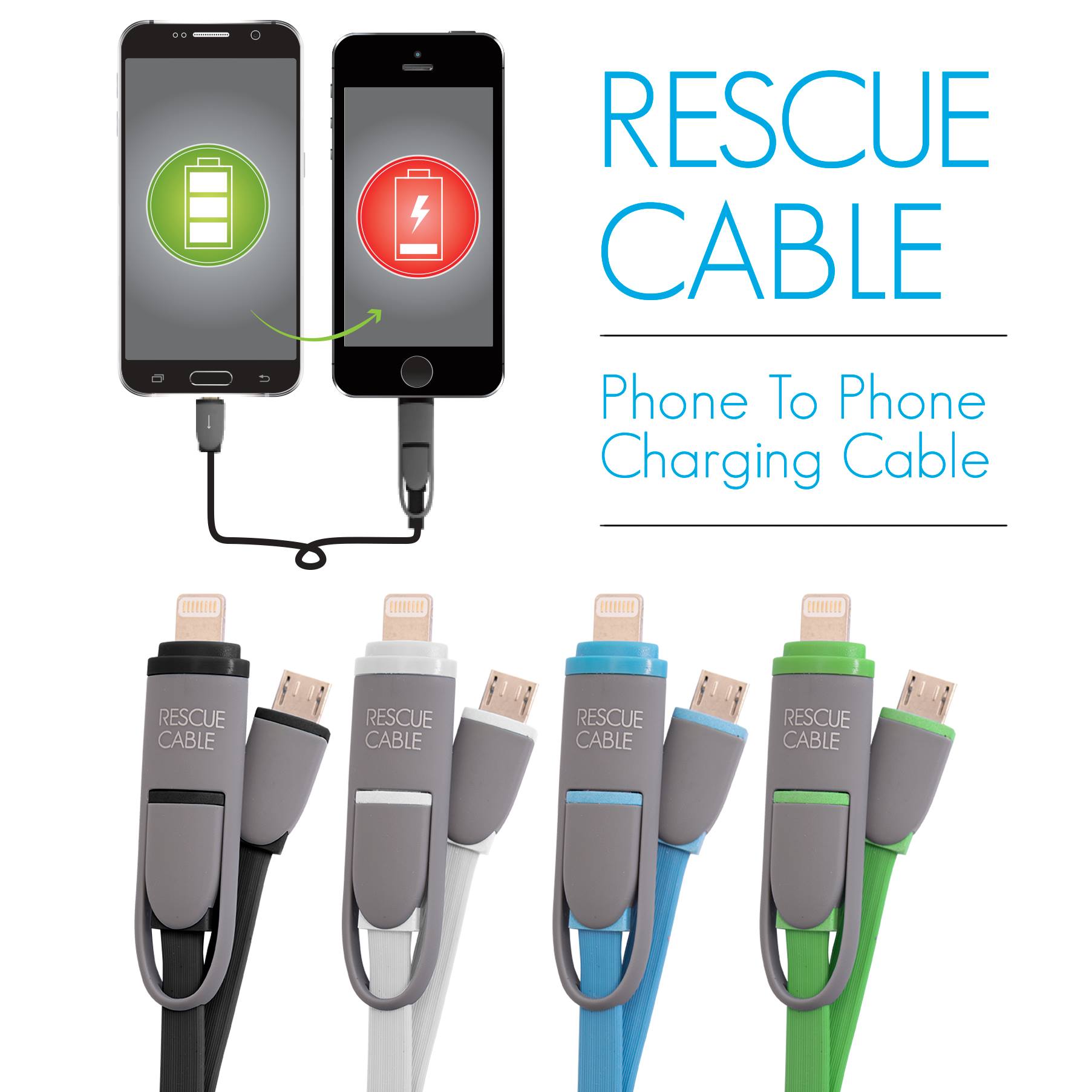 RESCUE CABLE phone to phone charging cable