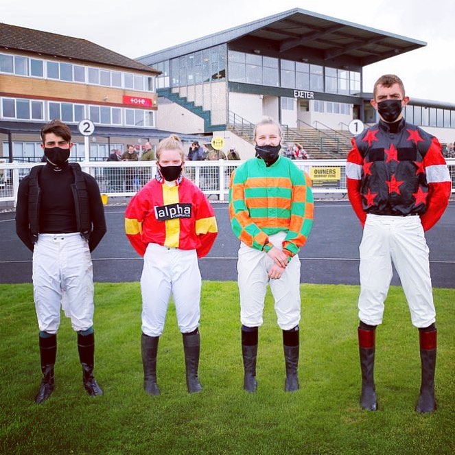 These 4 have had their first ride here... - Exeter Racecourse